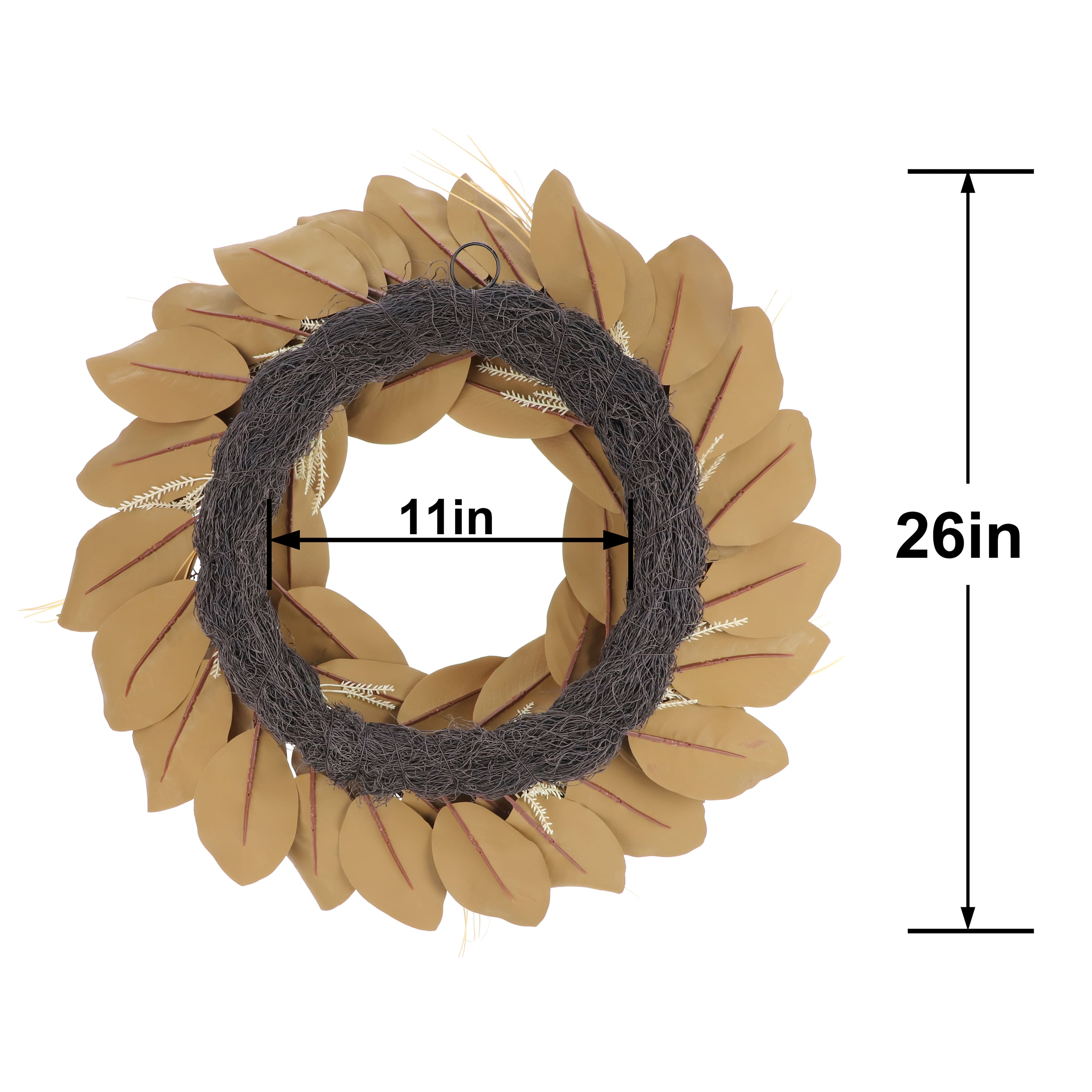 26" Red Magnolia Leaves & Pinecone Wreath by Ashland®