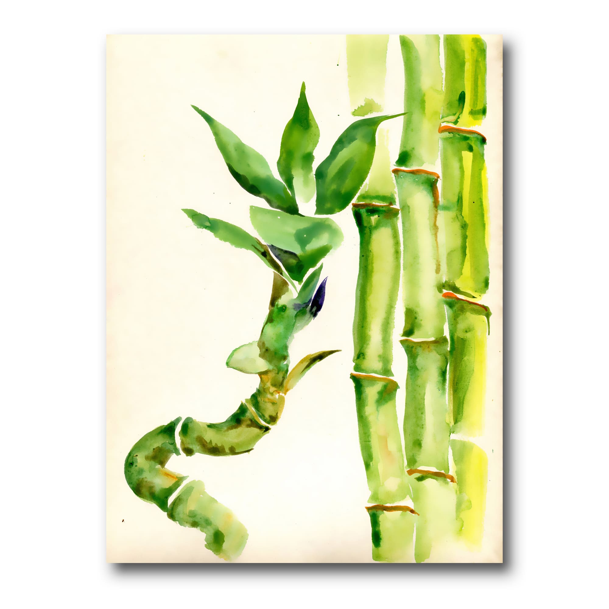 Designart - Bamboo Branches In The Forest VI - Tropical Canvas Wall Art Print