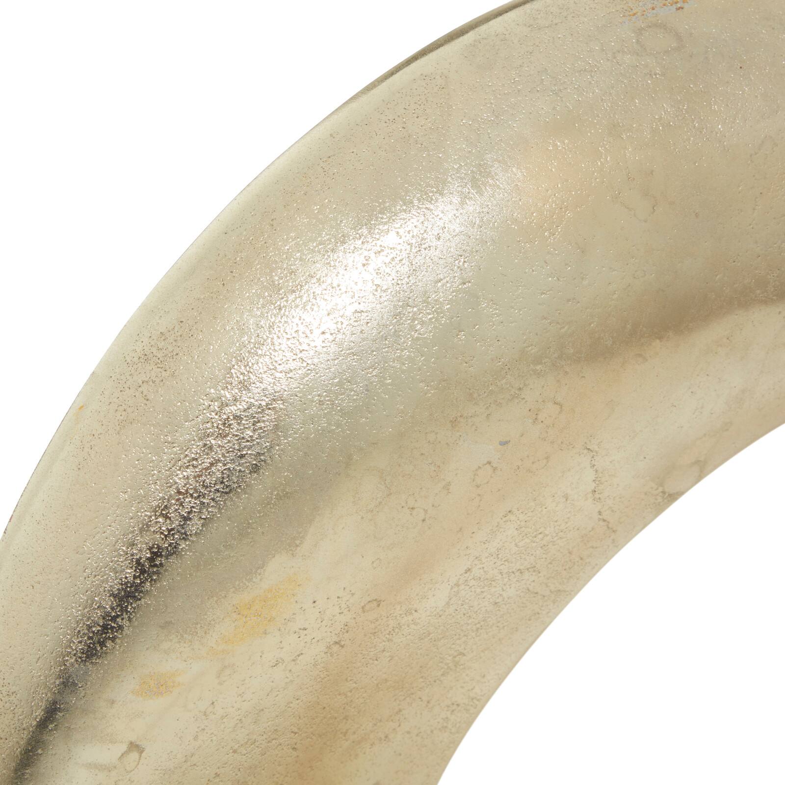 17" Gold Aluminum Glam Abstract Sculpture