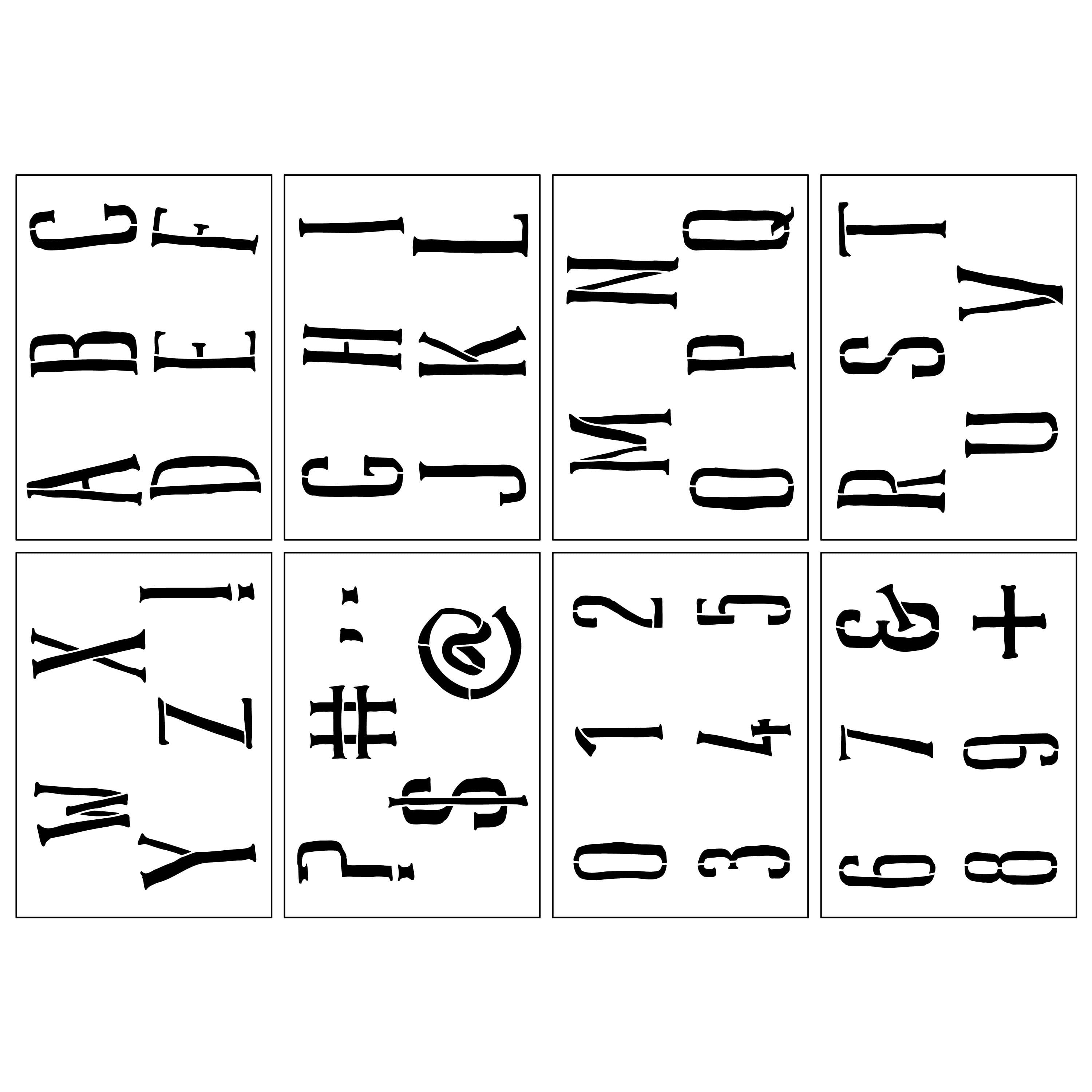 Alphabet Handlettered Serif Stencils, 7" x 10" by Craft Smart®