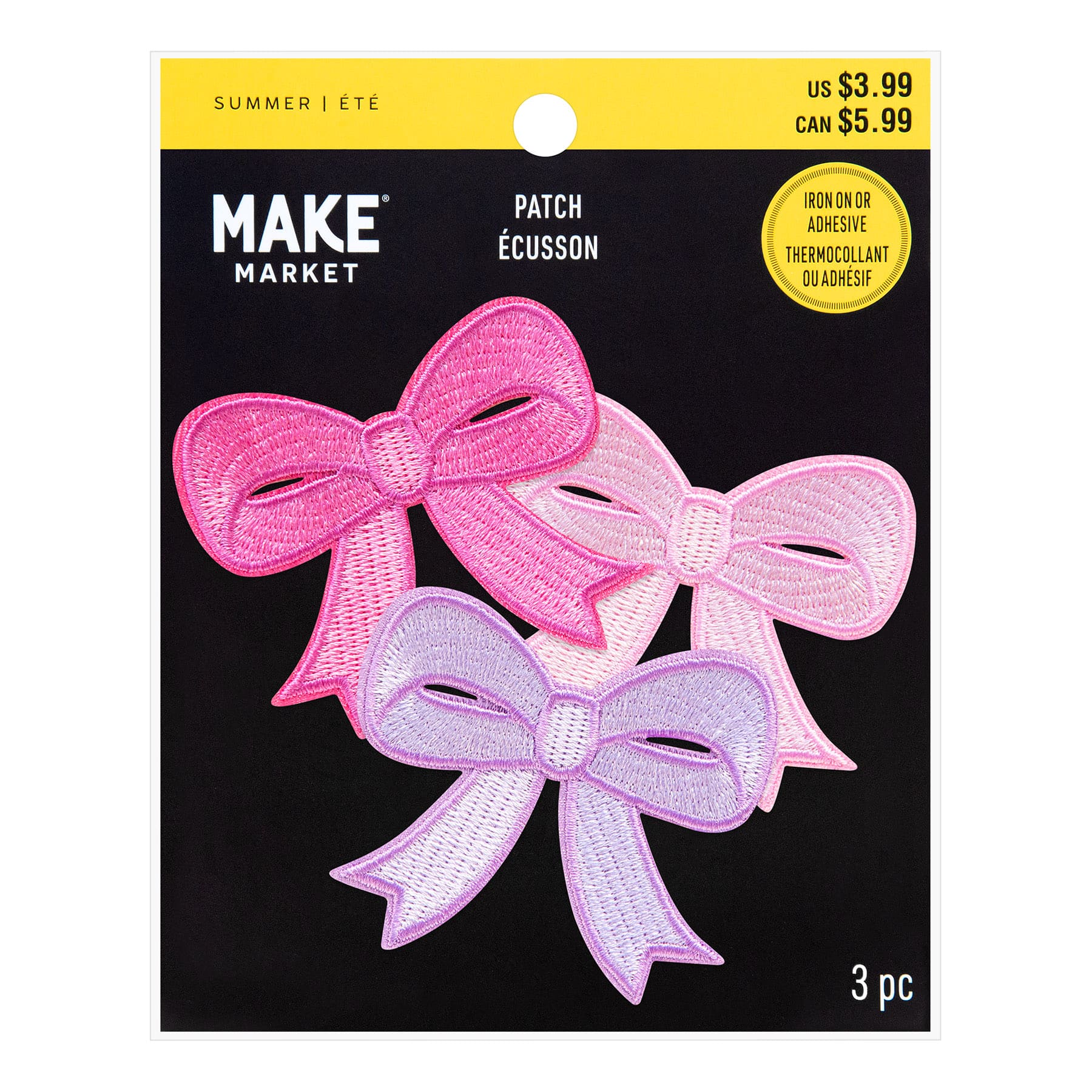 Summer Small Bows Iron-On & Adhesive Embroidered Patch Set by Make Market®