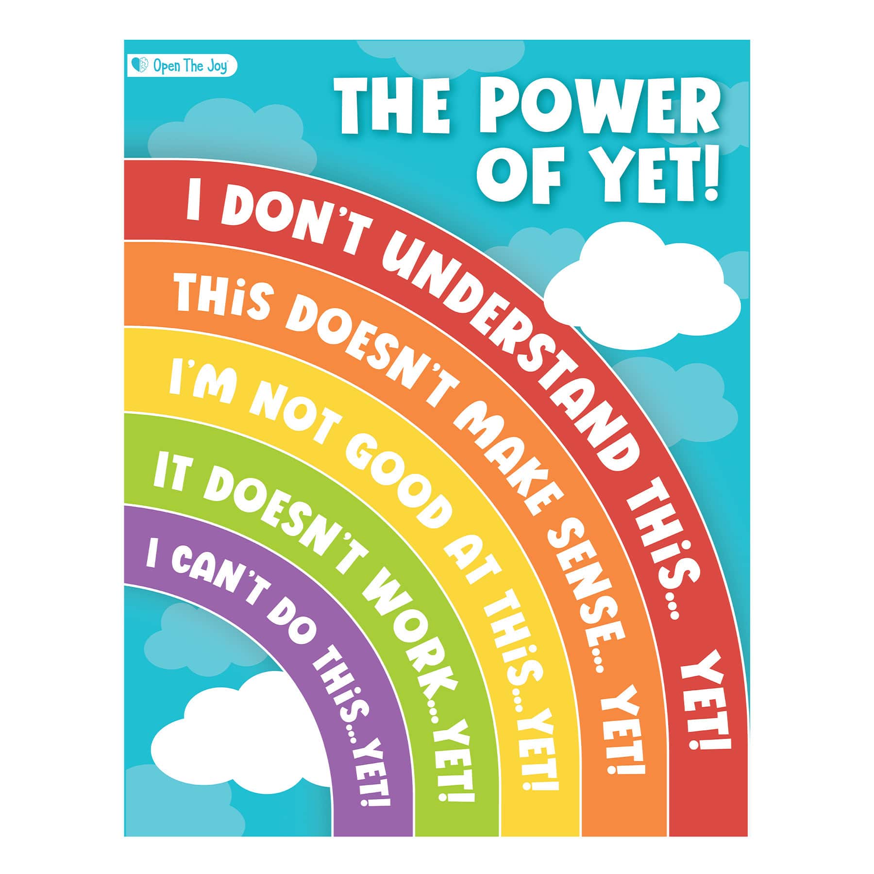 Open the Joy 14" x 11" Growth Mindset Posters, 5ct.