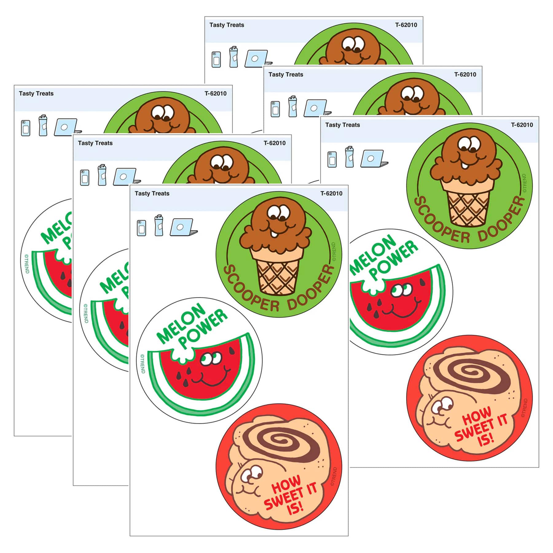 TREND Enterprises® Tasty Treats Vinyl Stickers, 6 Packs of 18