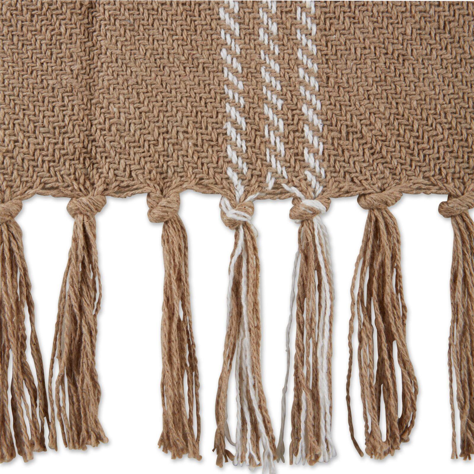 DII® Stone & Off White Modern Farmhouse Plaid Throw
