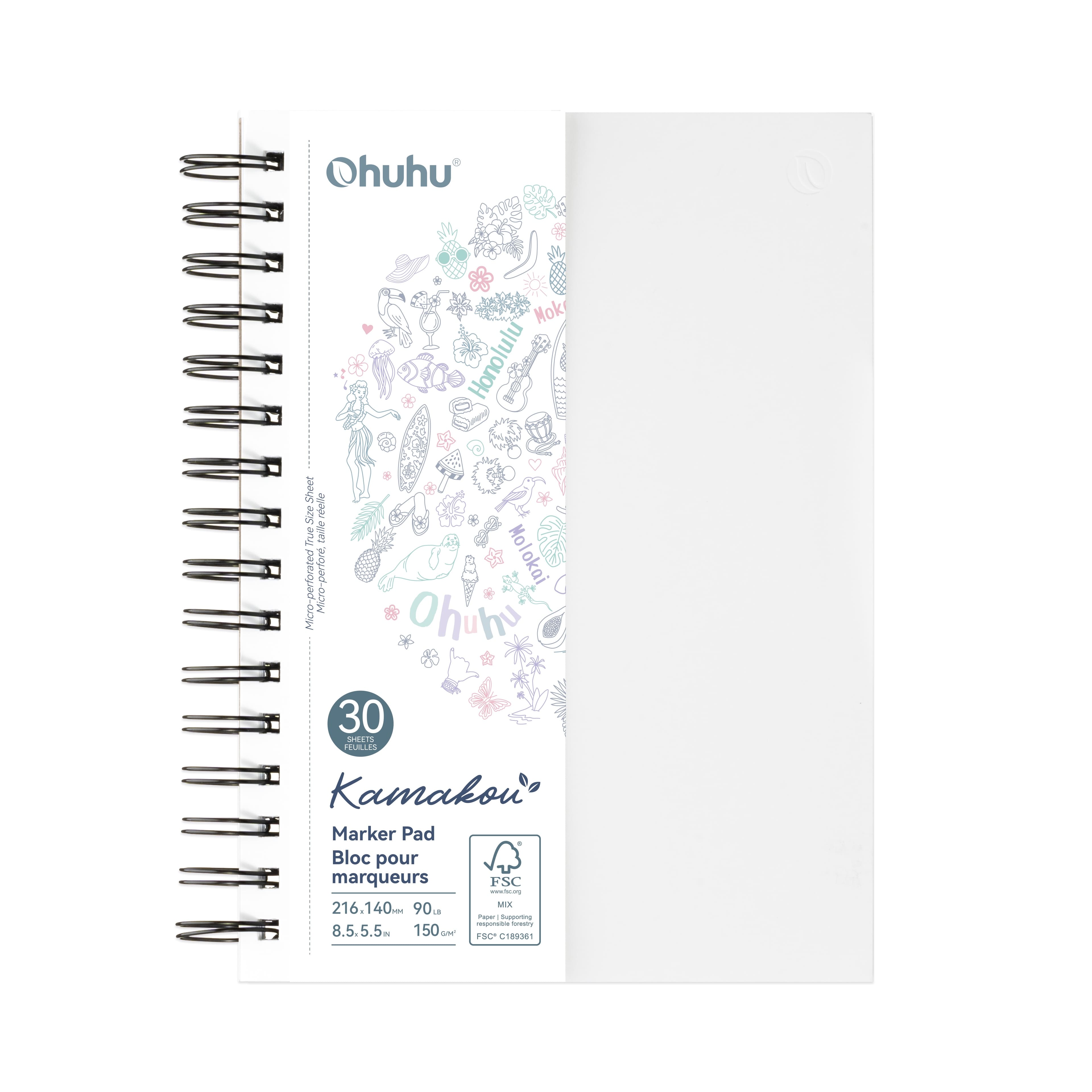 Ohuhu® Spiral Bound Marker Pad