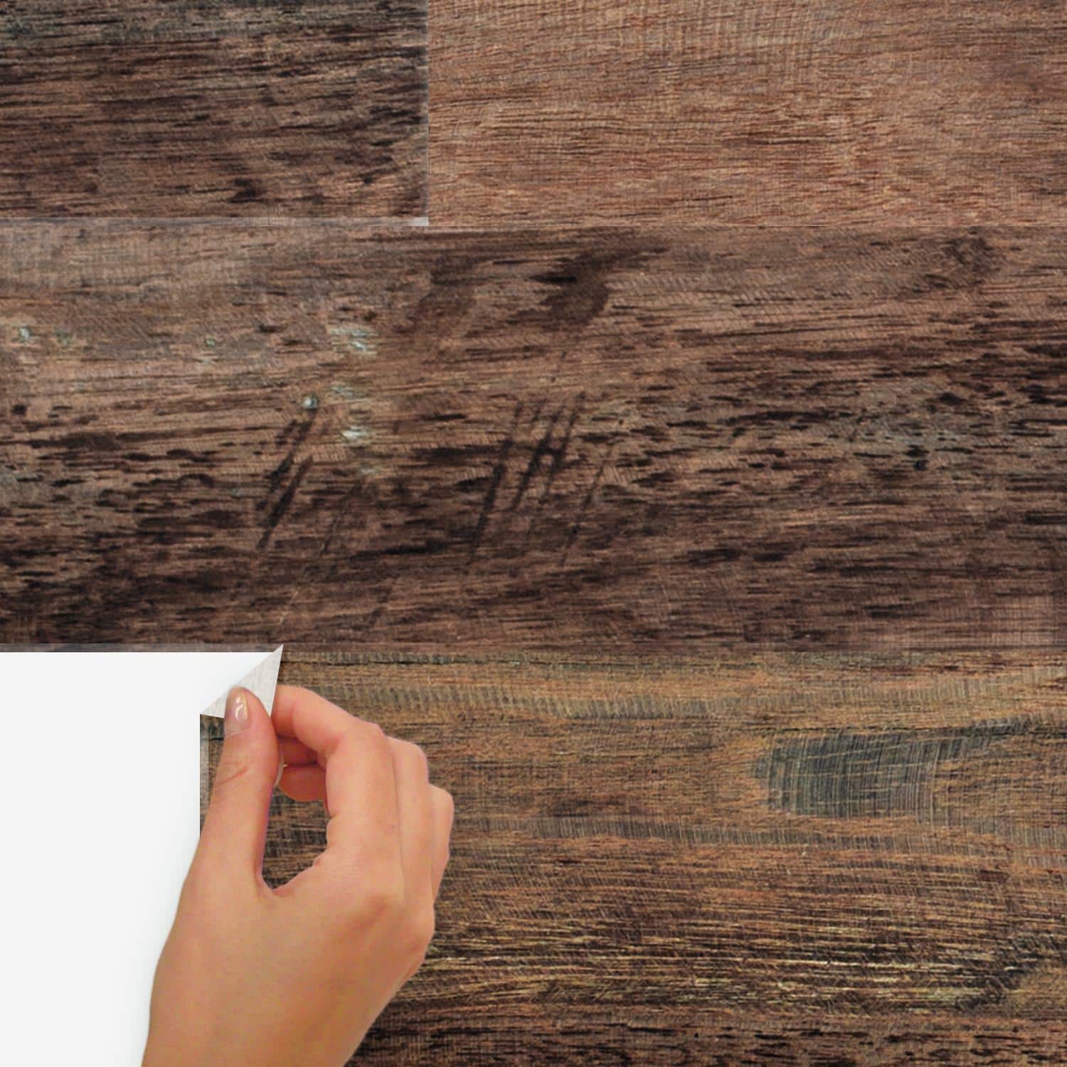 RoomMates Brown Barn Wood Plank Peel & Stick Giant Decals