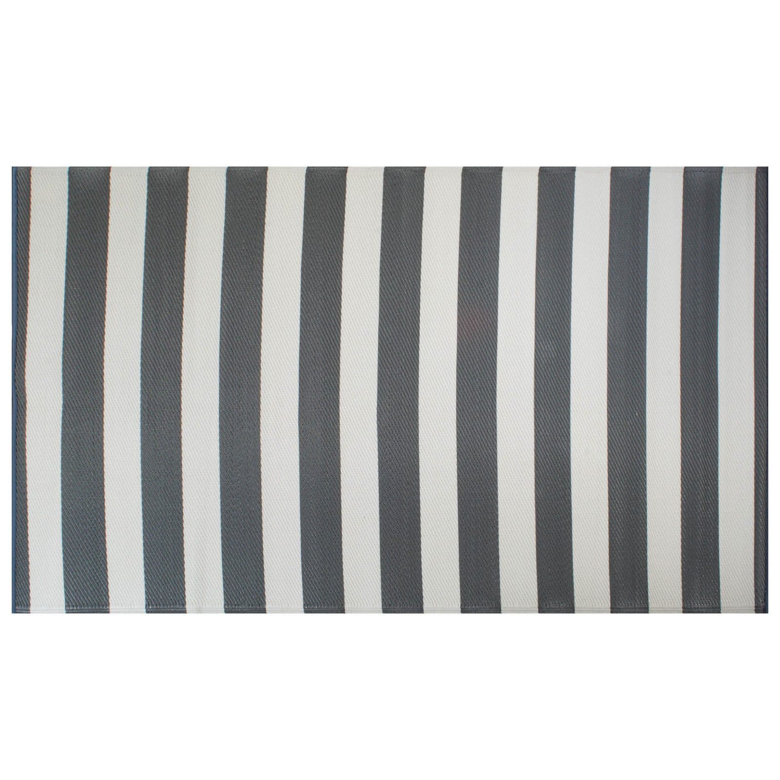 DII® Gray & White Stripe Outdoor Rug, 4ft. x 6ft.