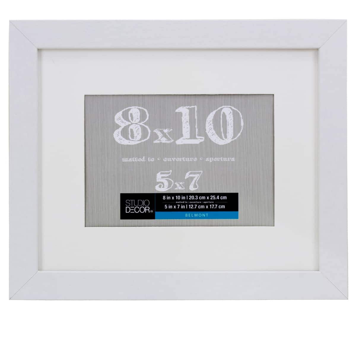 White Belmont Frame with Mat by Studio Décor