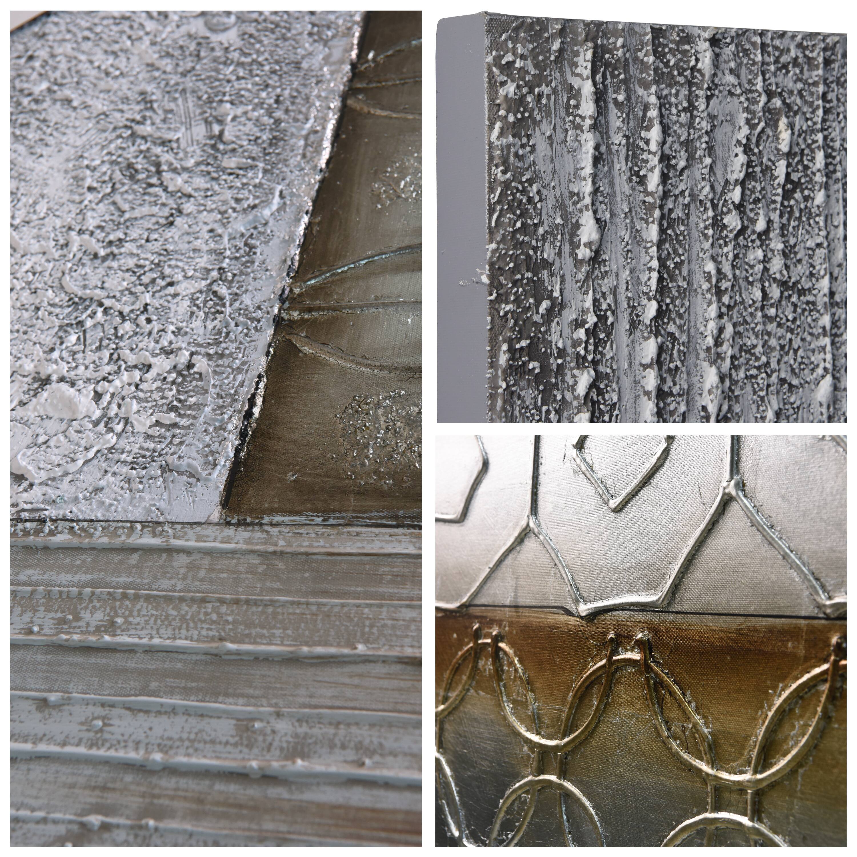 Empire Art Direct 30" x 60" Stacked I Textured & Metallic Hand Painted Canvas Wall Art