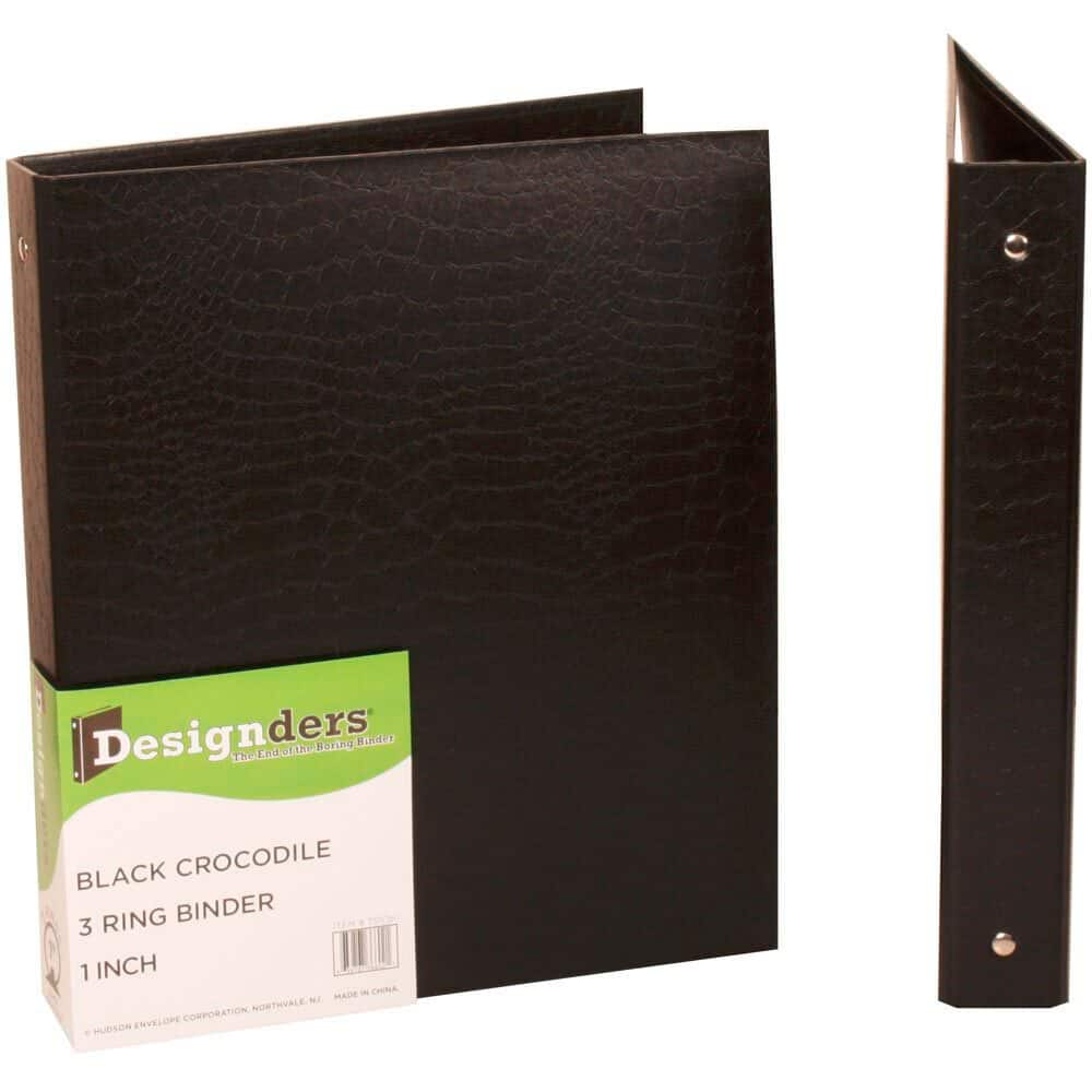 JAM Paper 1" Crocodile Textured 3-Ring Binder