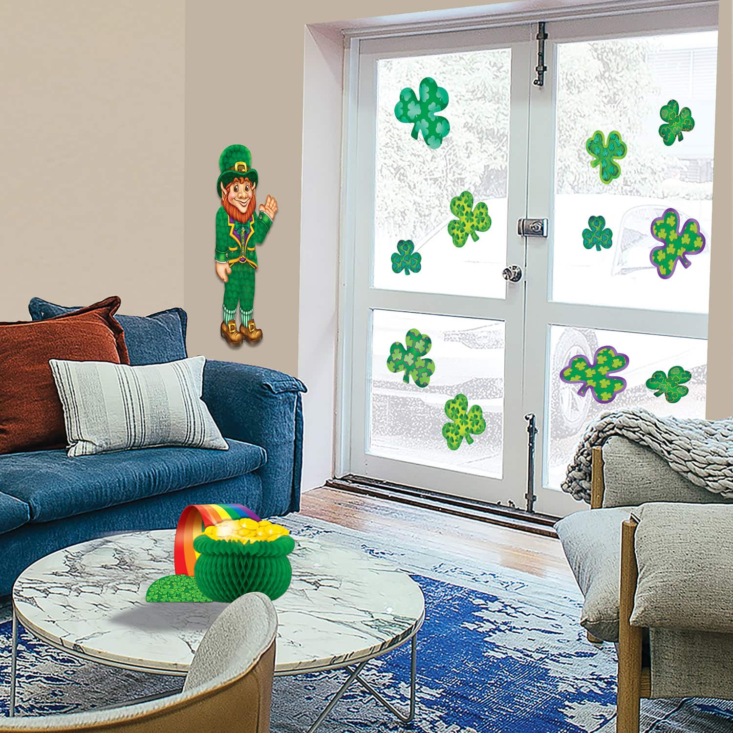 Beistle 7.5" x 11" Green Pot O' Gold Centerpieces, 2ct.