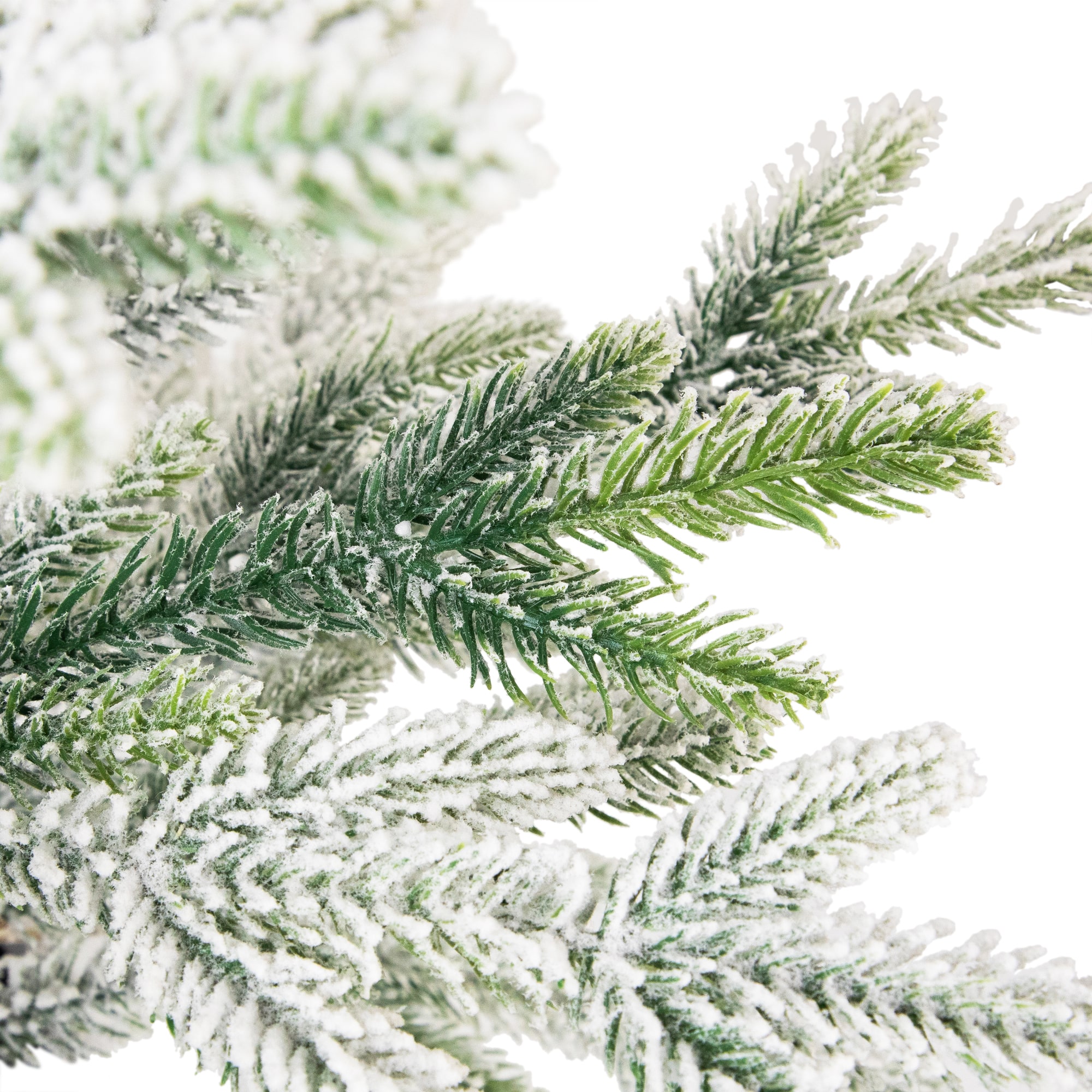 Northlight 36" Unlit Flocked Fir Artificial Christmas Tree in Birch Pot