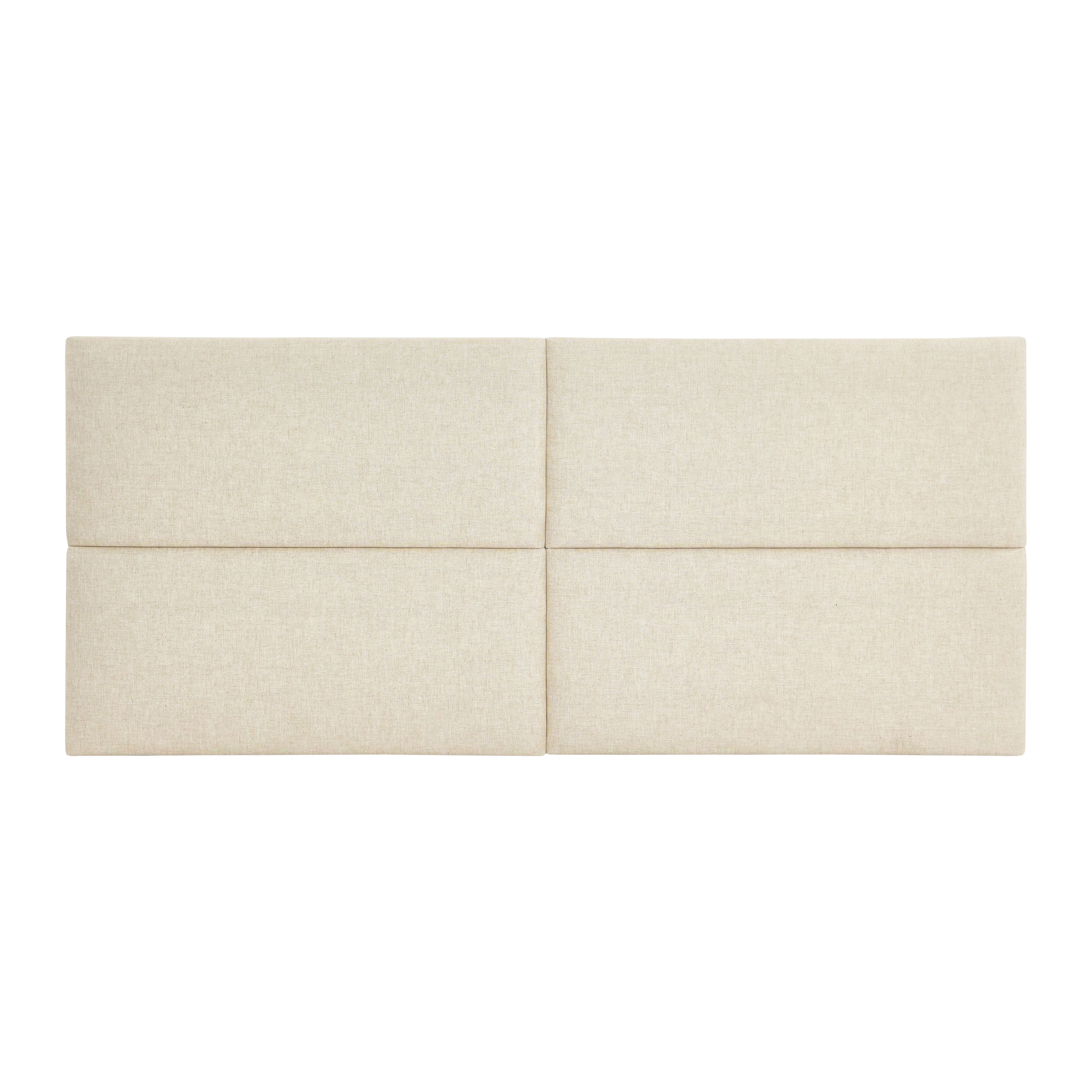 Hello Honey® NoSom Natural Sound Reducing 4-Panel Linen Blend Upholstered Headboard, Queen