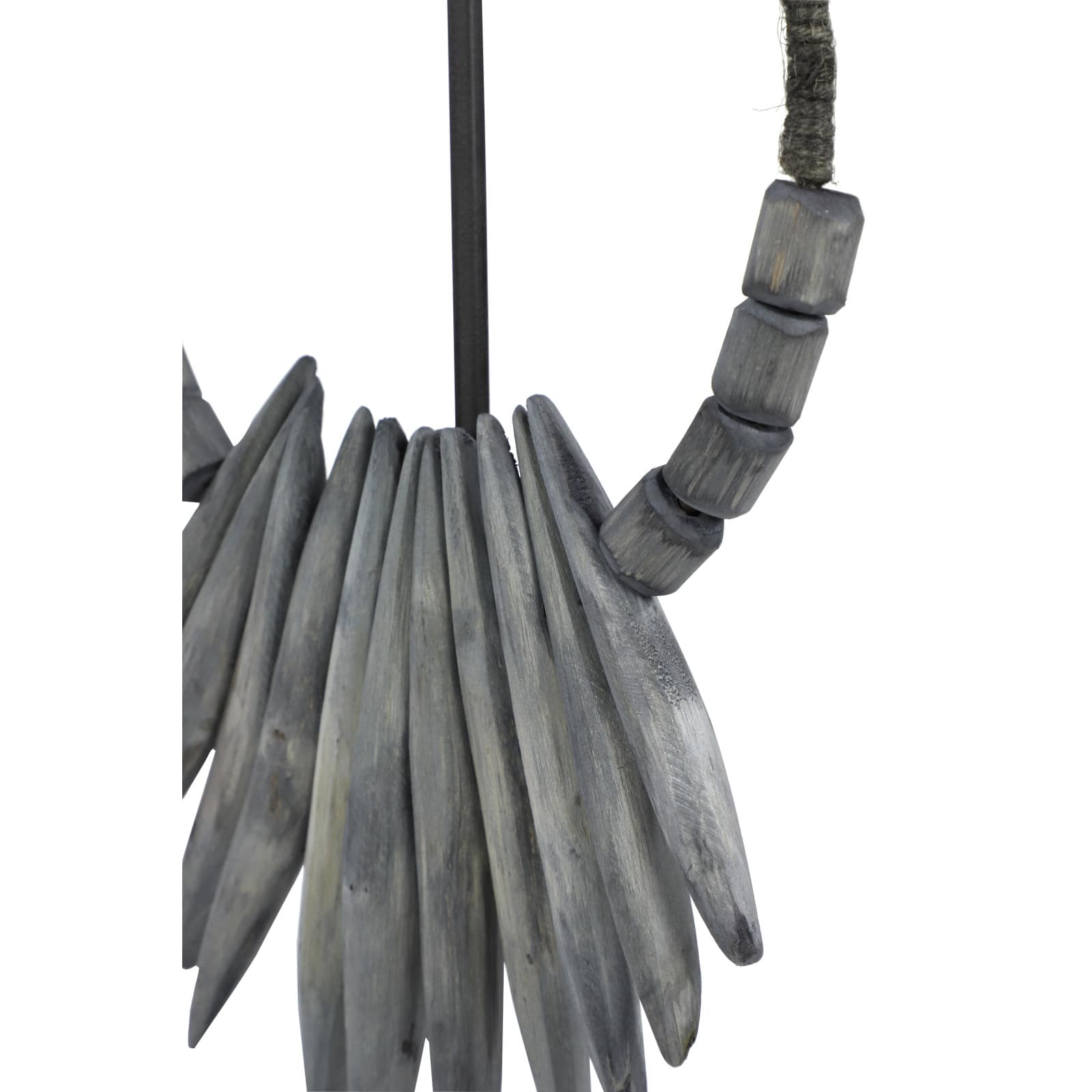 20" Gray Teak Wood Natural Sculpture