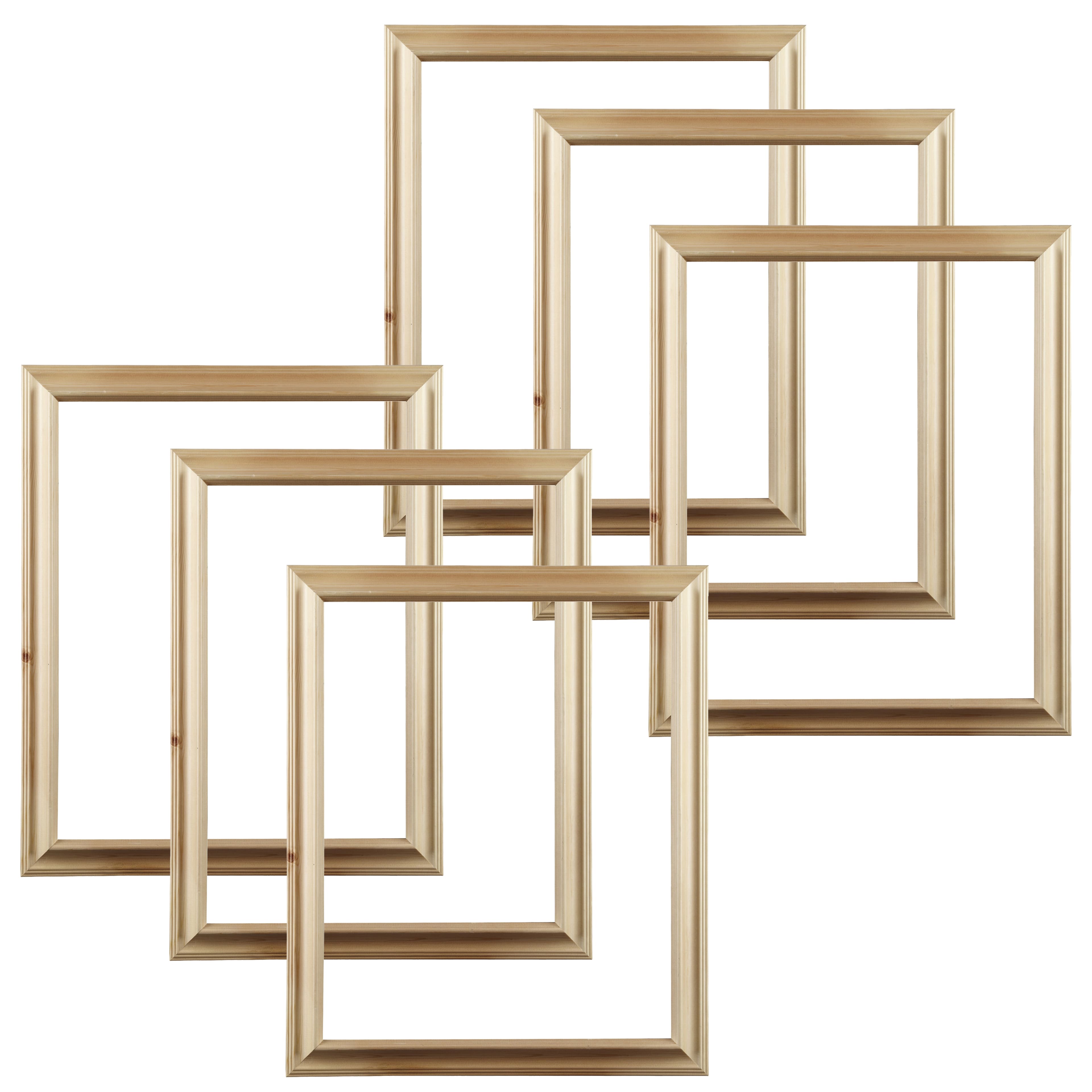 6 Pack: 16" x 20" Unfinished Open Back Frame by Studio Décor®