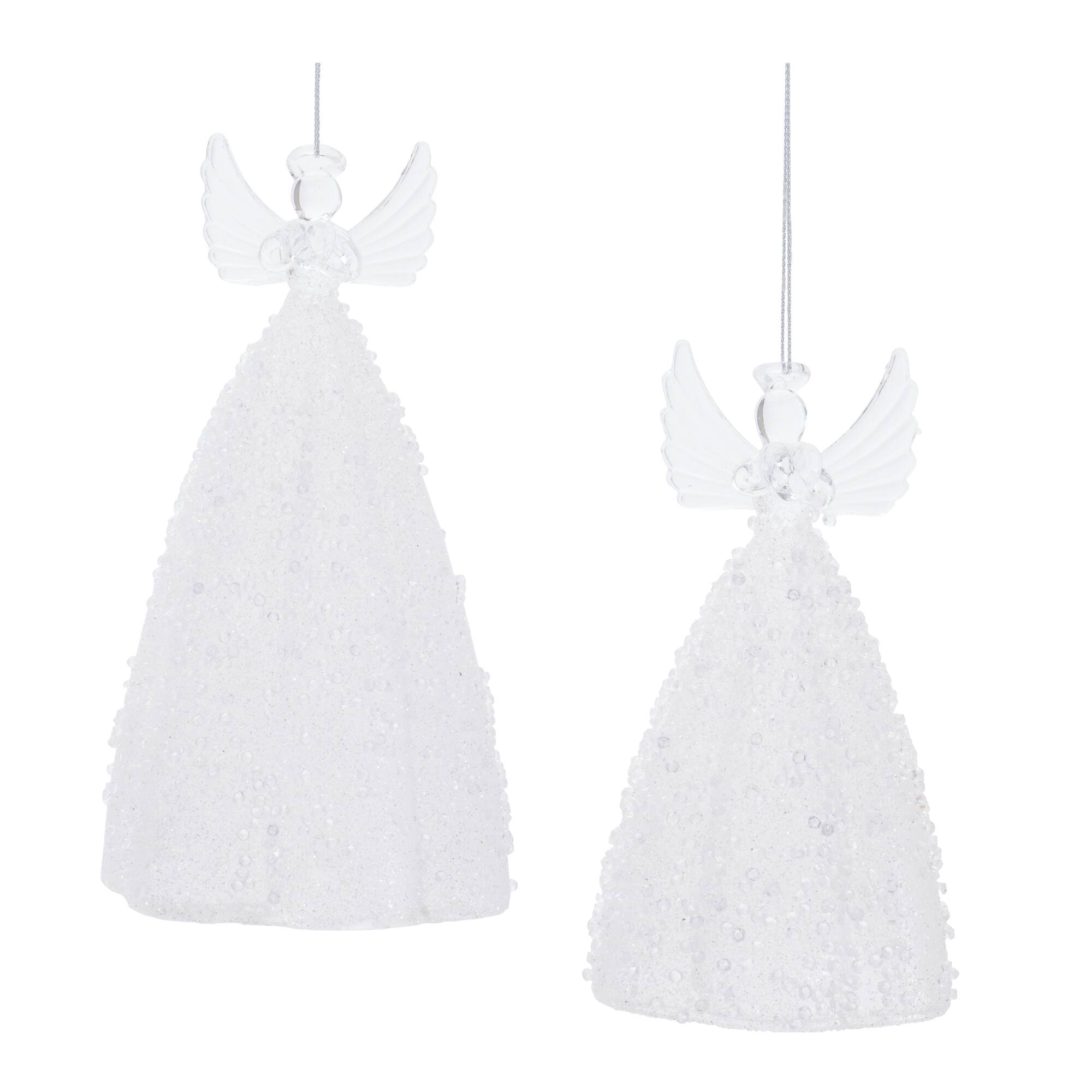 Melrose Glass Angel Ornament Set