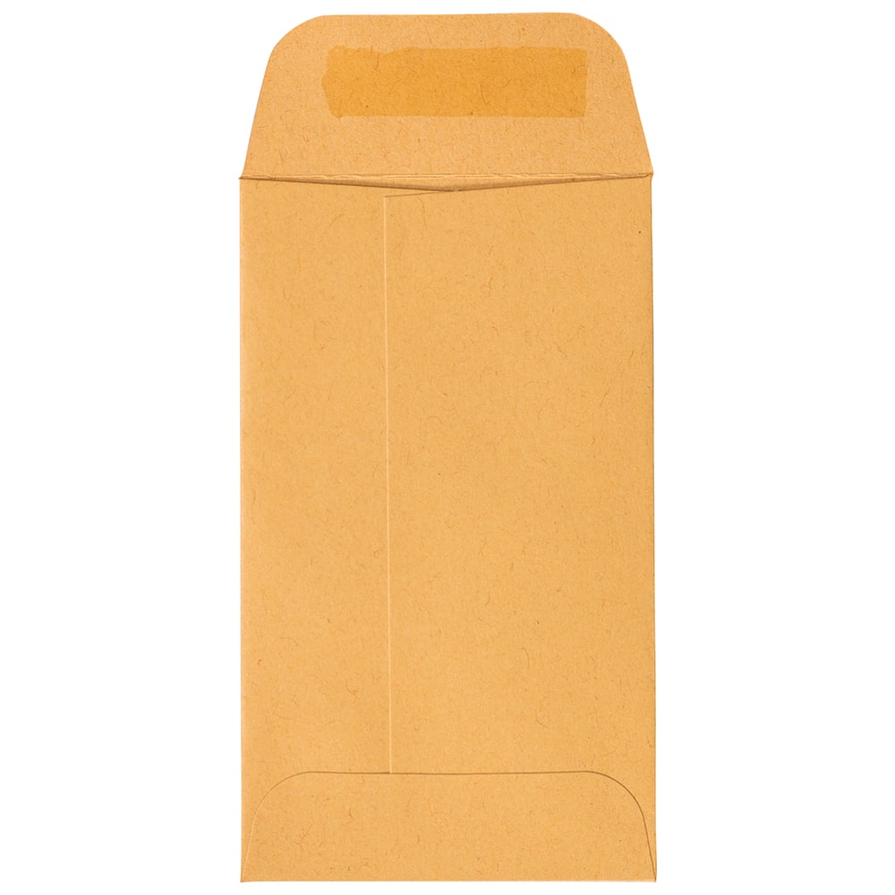 JAM Paper Brown Kraft Manila #4 Coin Business Commercial Envelopes with Peel & Seal Closure