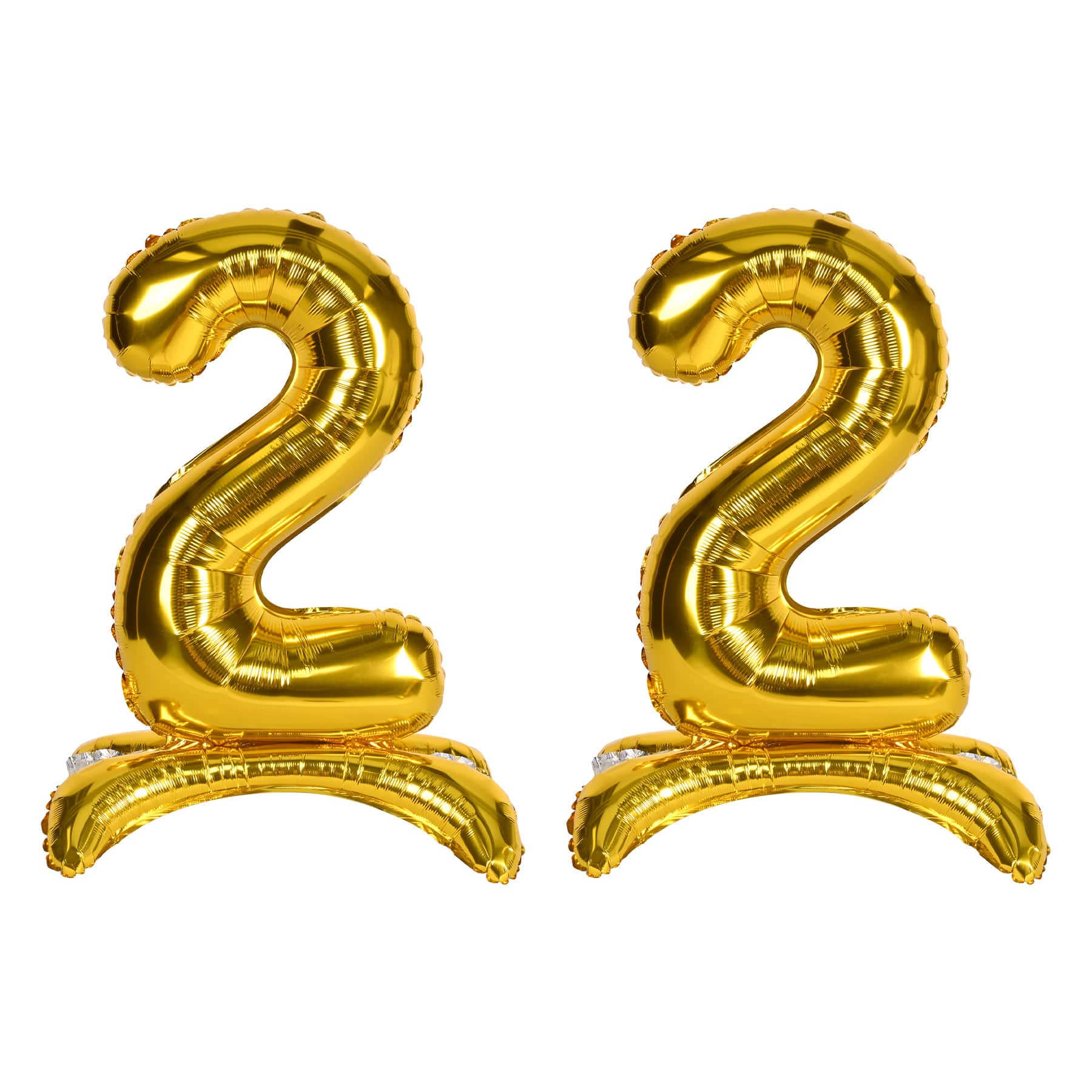 Beistle 26" Gold Self-Standing Foil Balloon Numbers, 2ct.