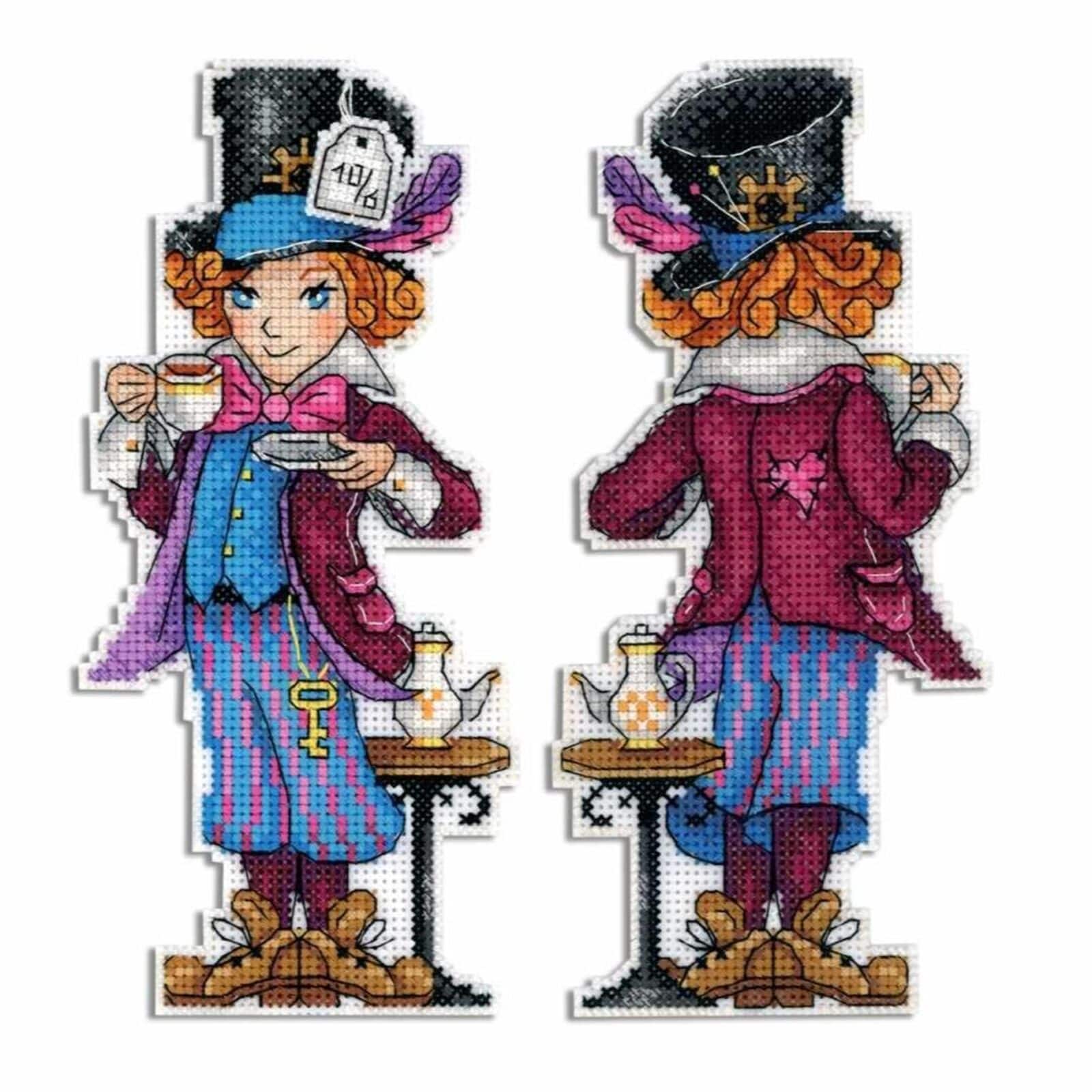 MP Studia Mad Hatter Plastic Canvas Counted Cross Stitch Kit