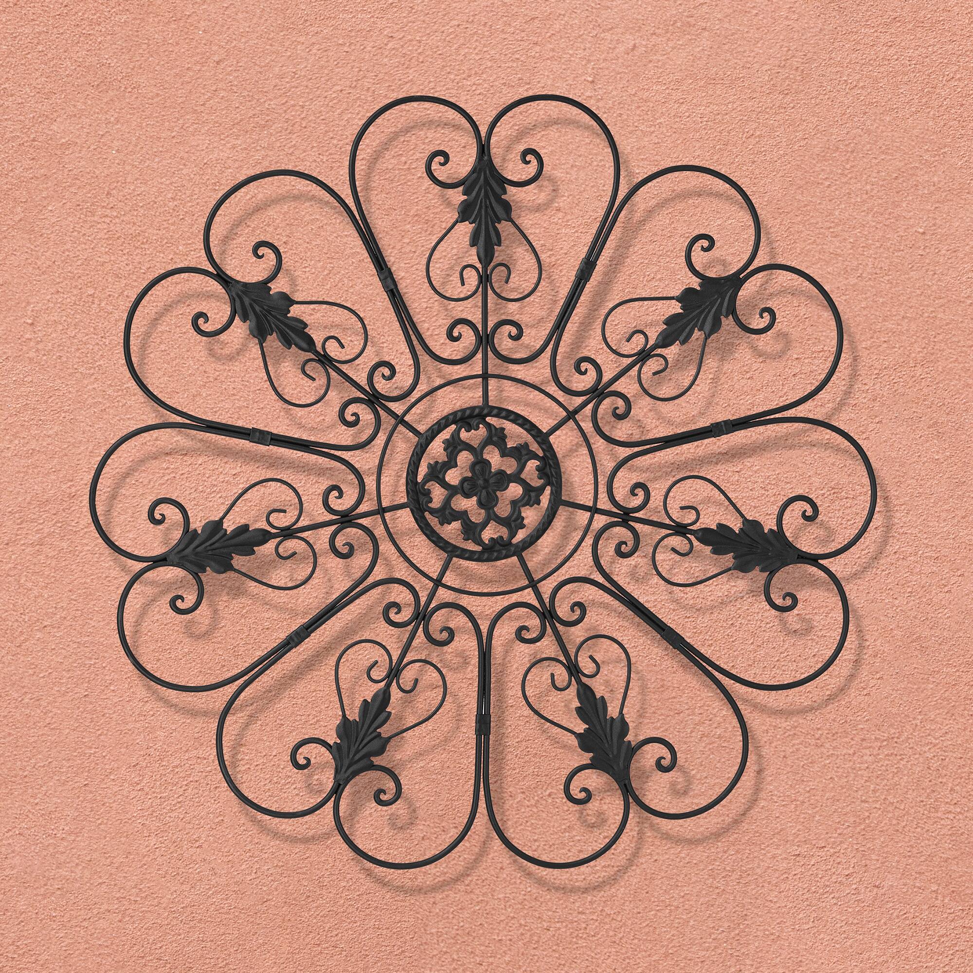 Glitzhome® 23.75" Traditional Iron Scroll Wall Décor