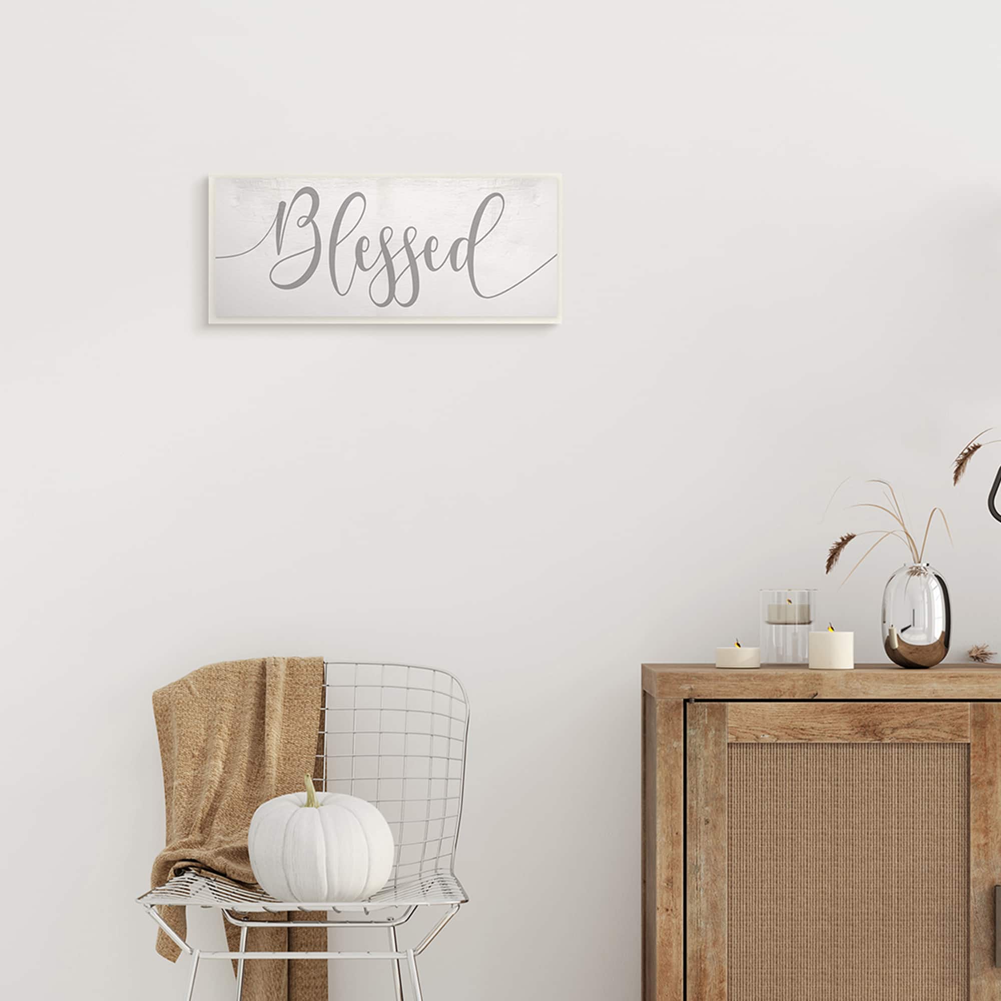 Stupell Industries Blessed Wooden Wall Plaque