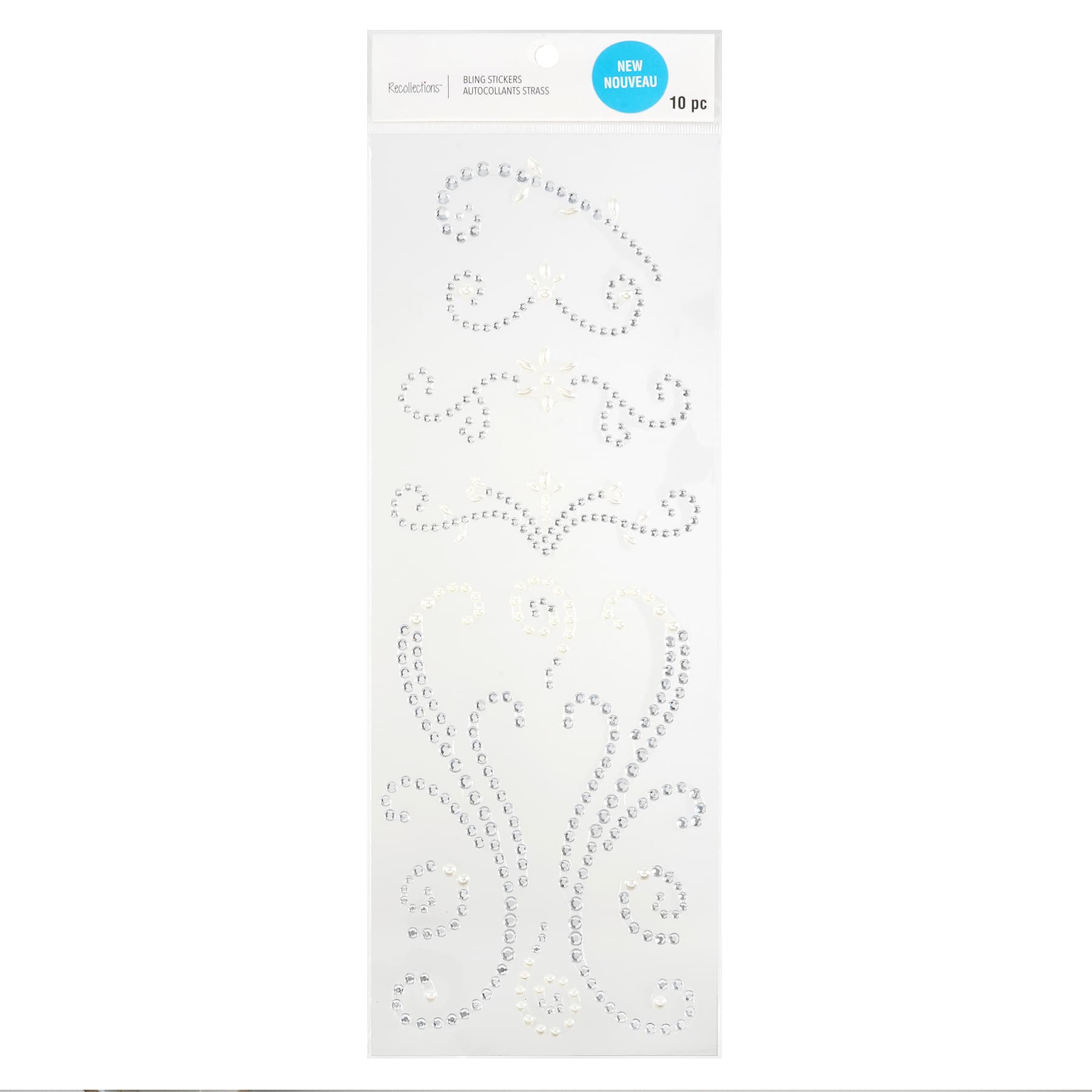Silver Gem & Satin Pearl Bling Stickers by Recollections™