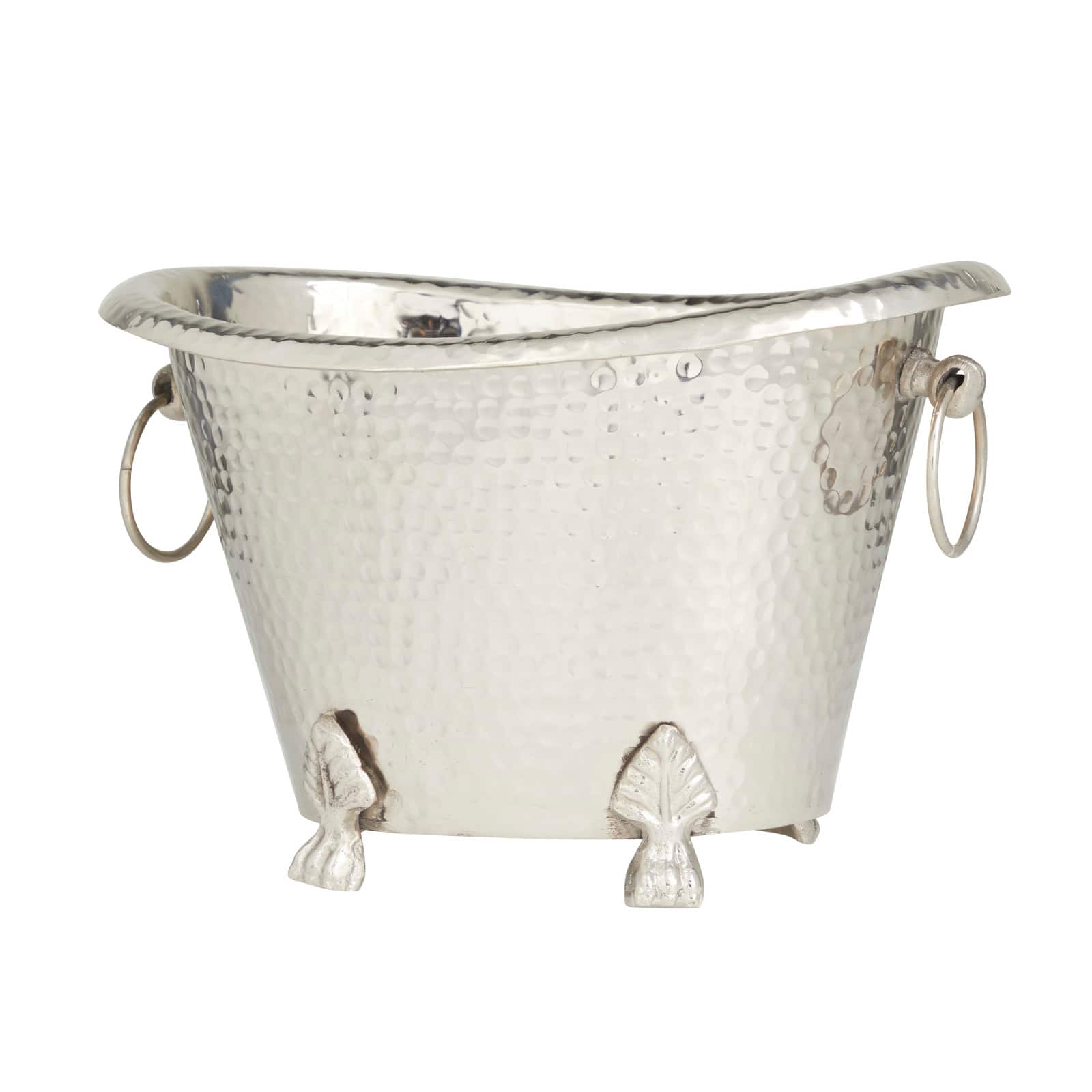 14" Silver Aluminum Traditional Wine Holder