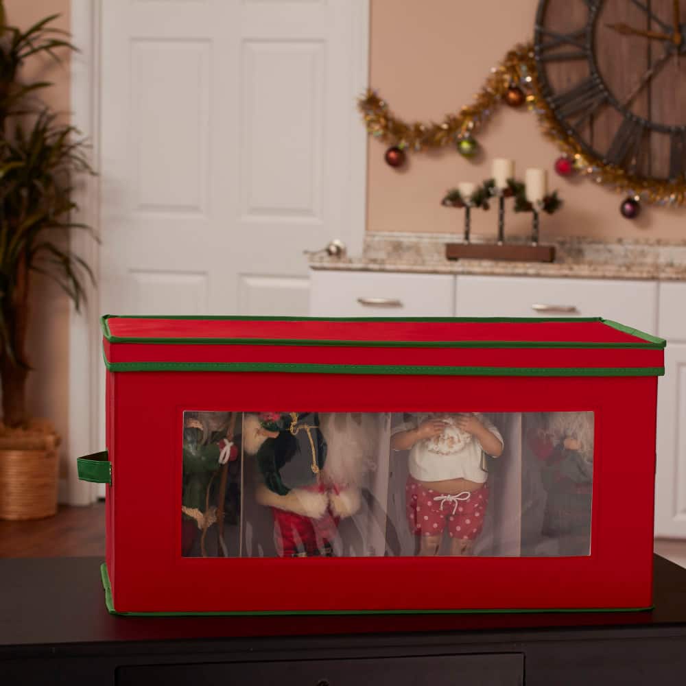 Household Essentials 15" Red Holiday Storage Box