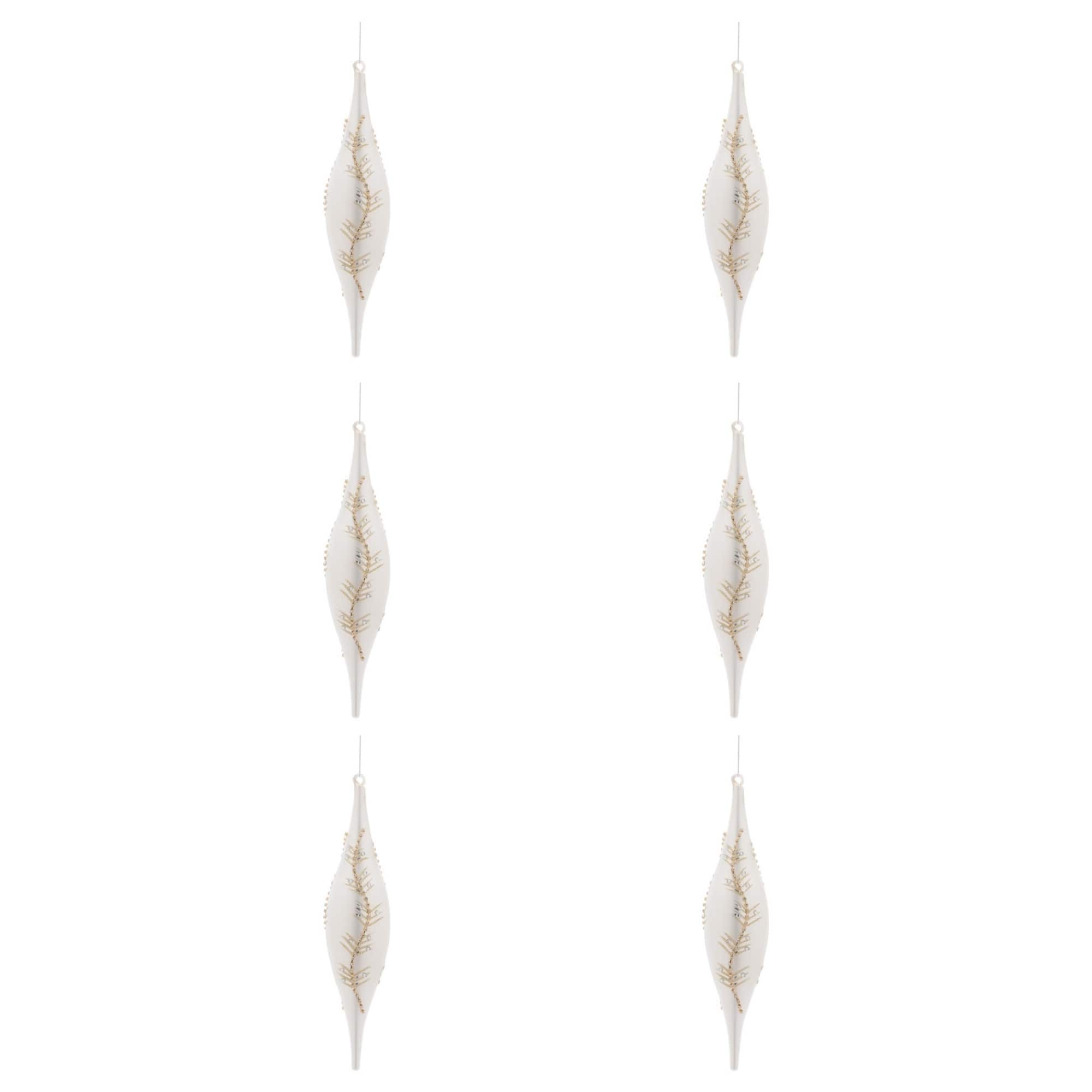 Melrose 12.75" Large Glass Ornaments, 6ct.