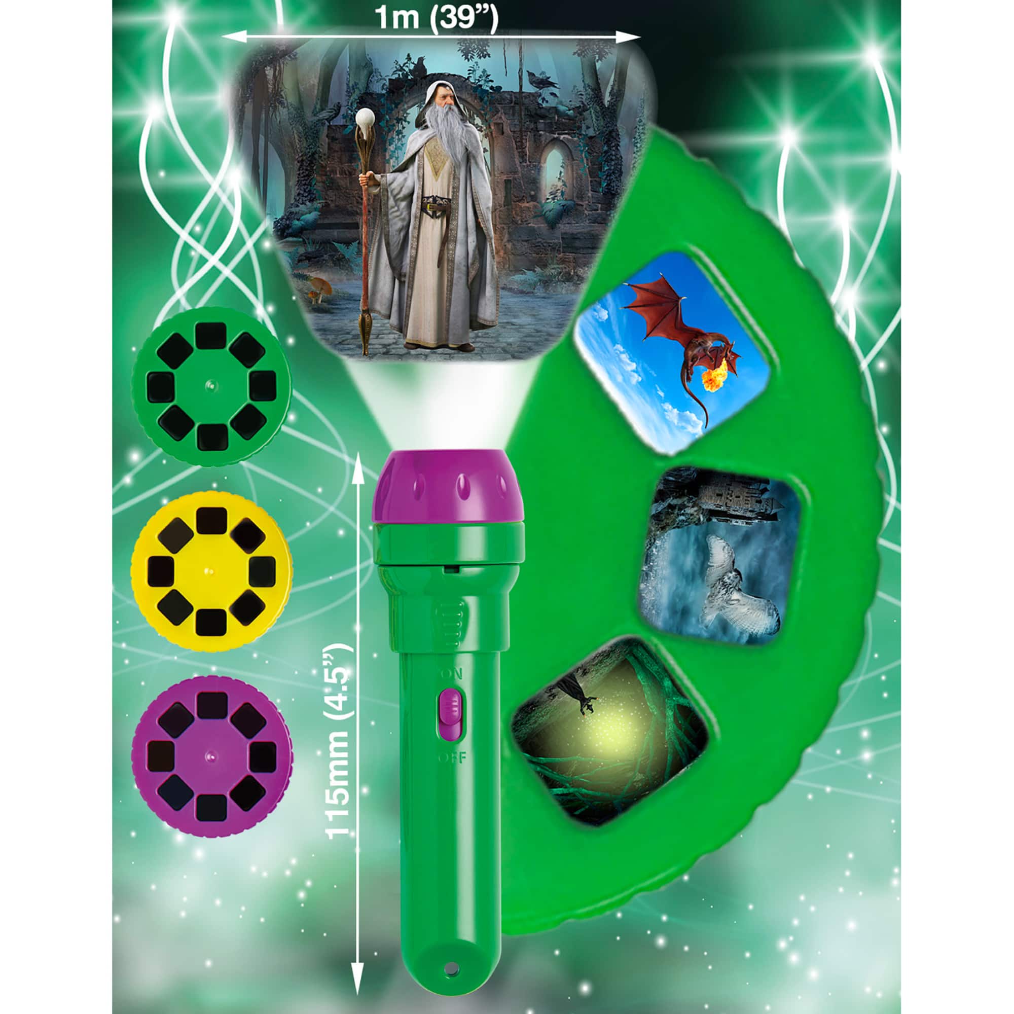 Brainstorm Toys Wizard & Dragon Children's Flashlight & Projector