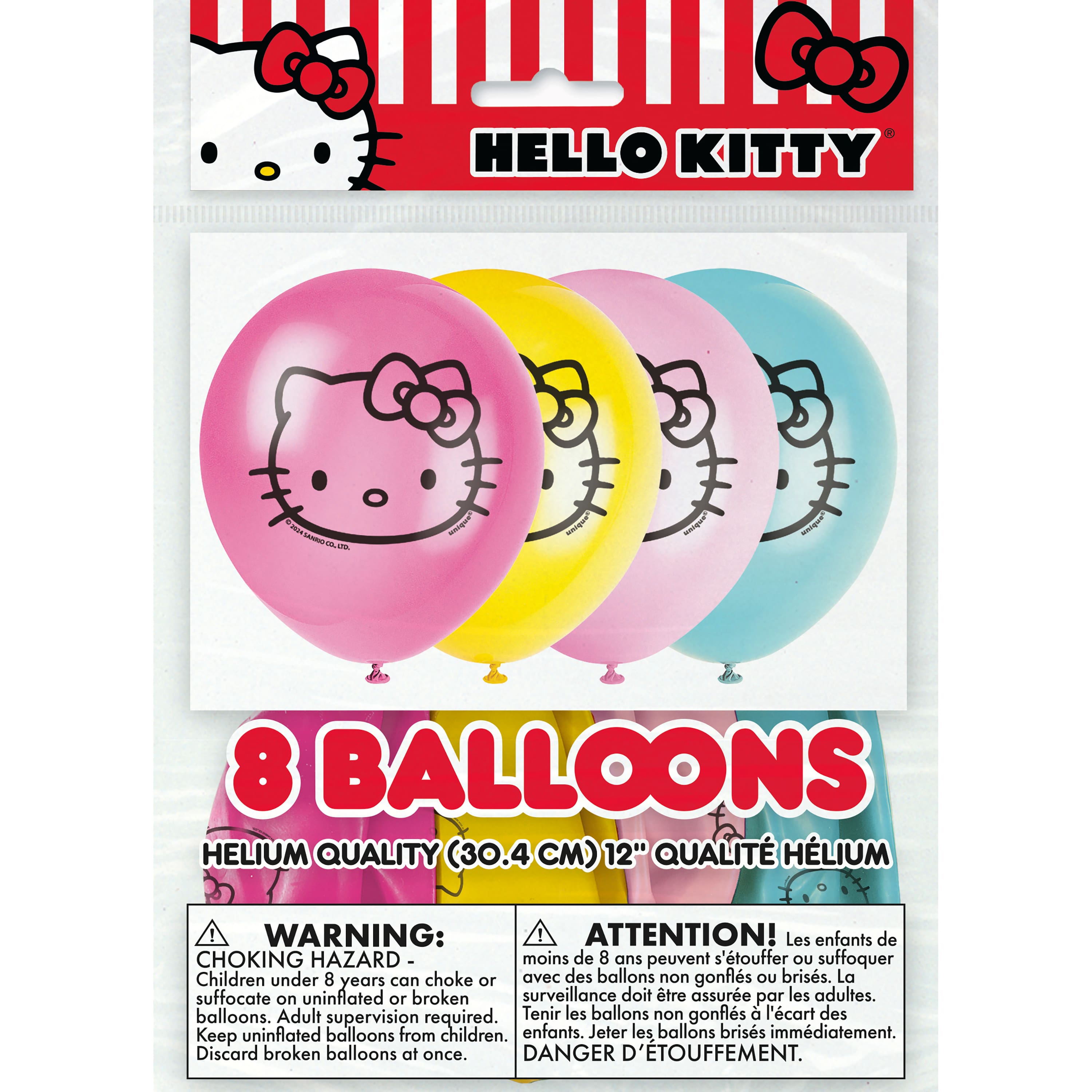 12" Hello Kitty® Latex Balloons, 8ct.