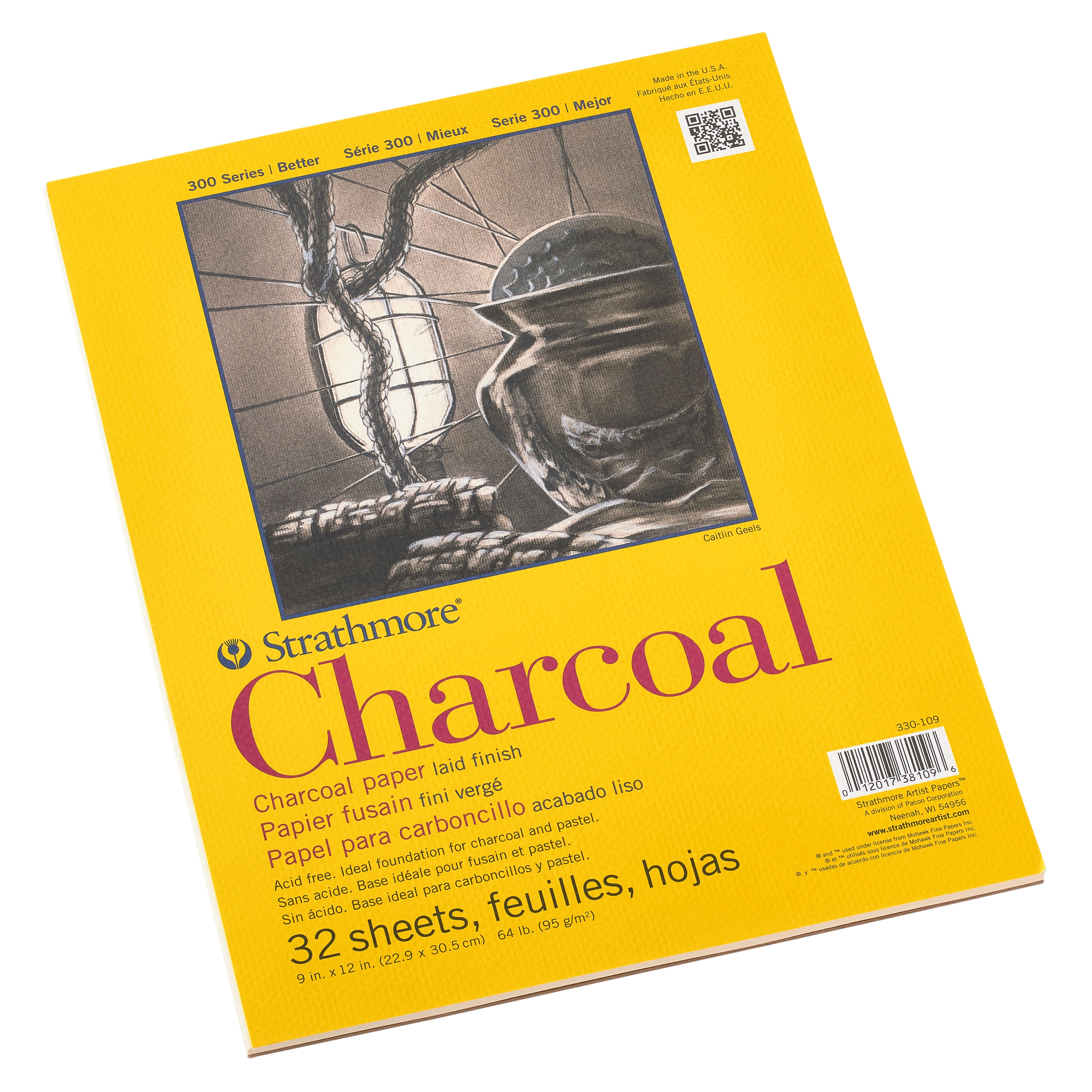 12 Pack: Strathmore® 300 Series 9" x 12" Charcoal Pad