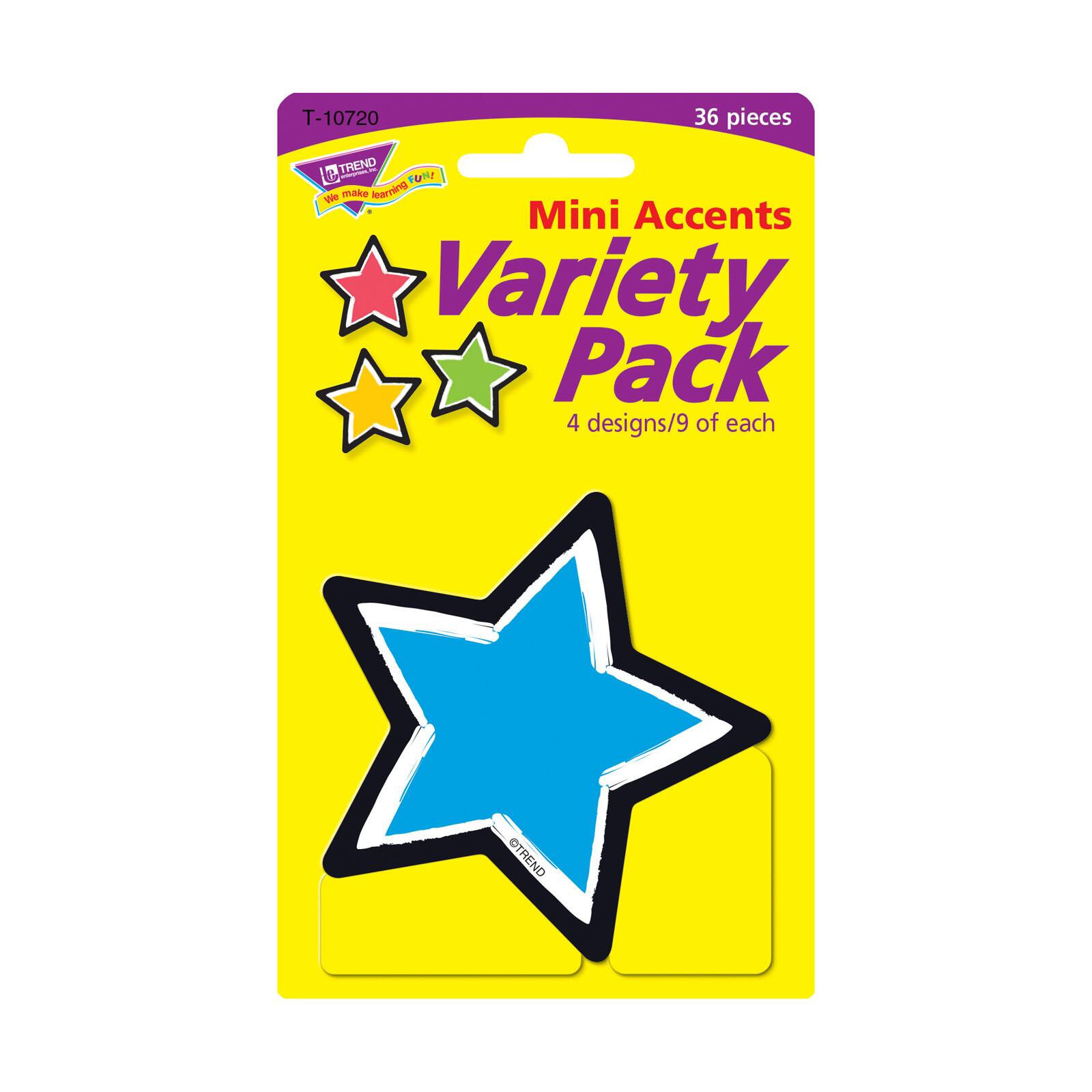Trend Enterprises® Bold Strokes Stars Mini Accent, 36ct.