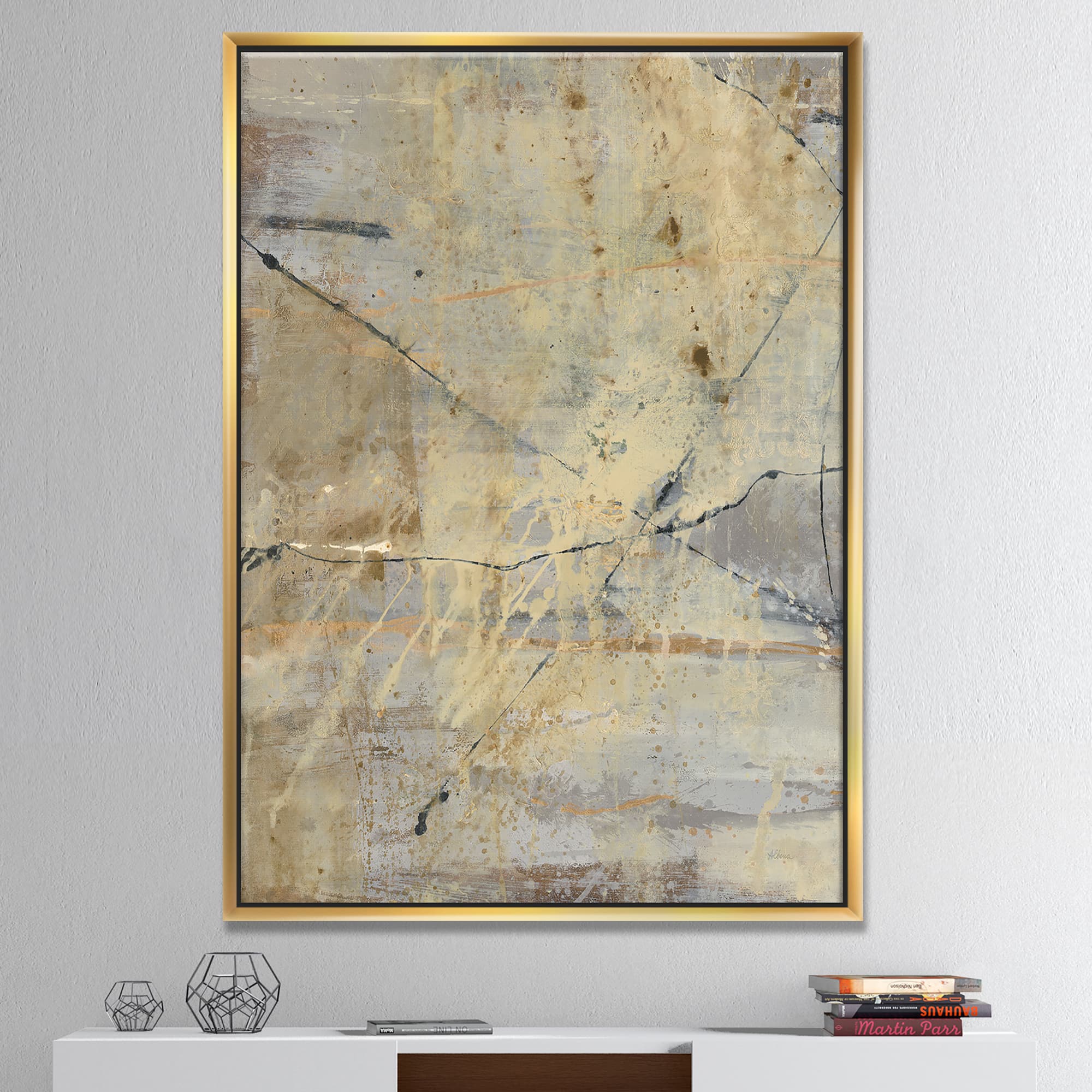 Designart - Geometric Cream Block III