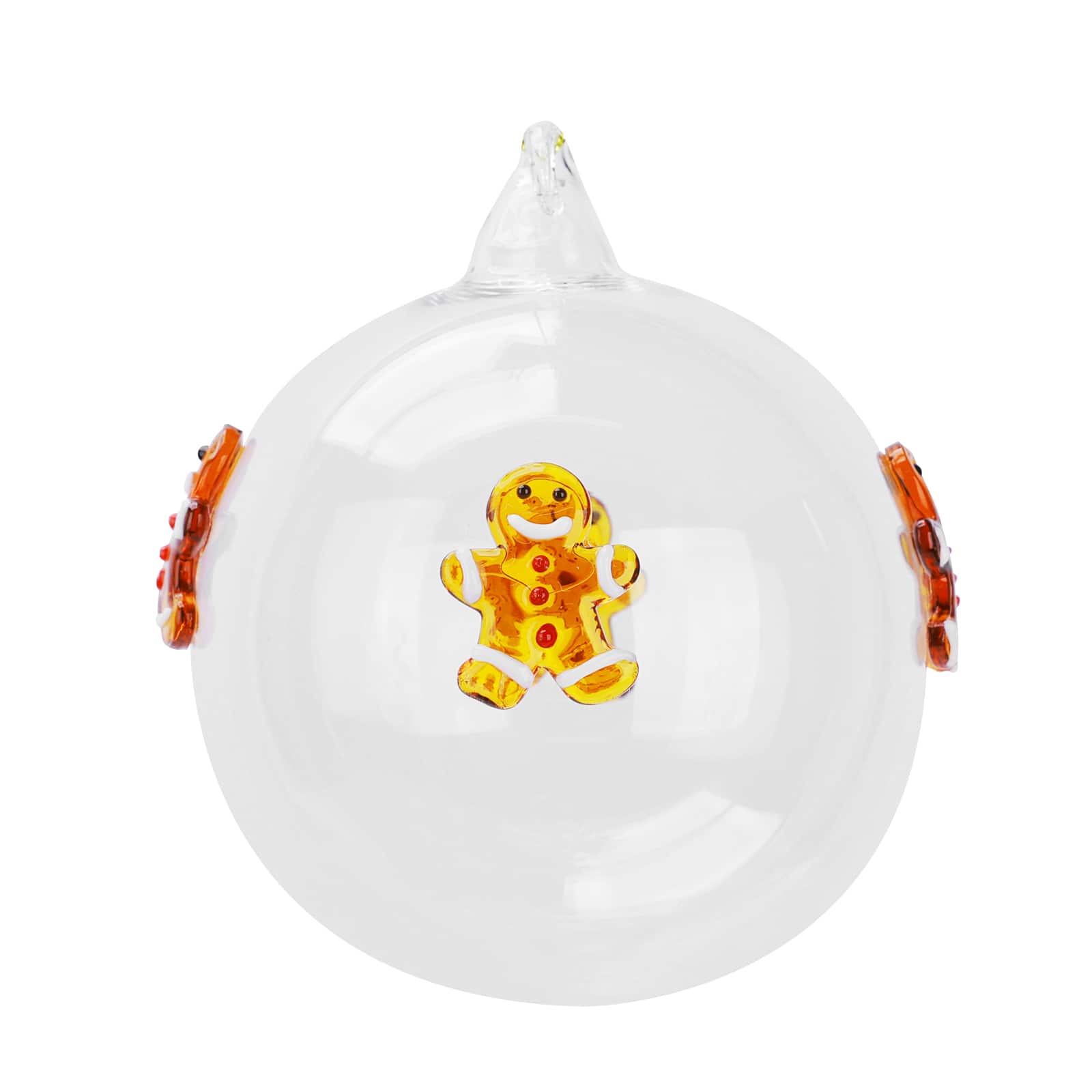 3" Translucent Gingerbread Man Glass Ball Ornament by Ashland®