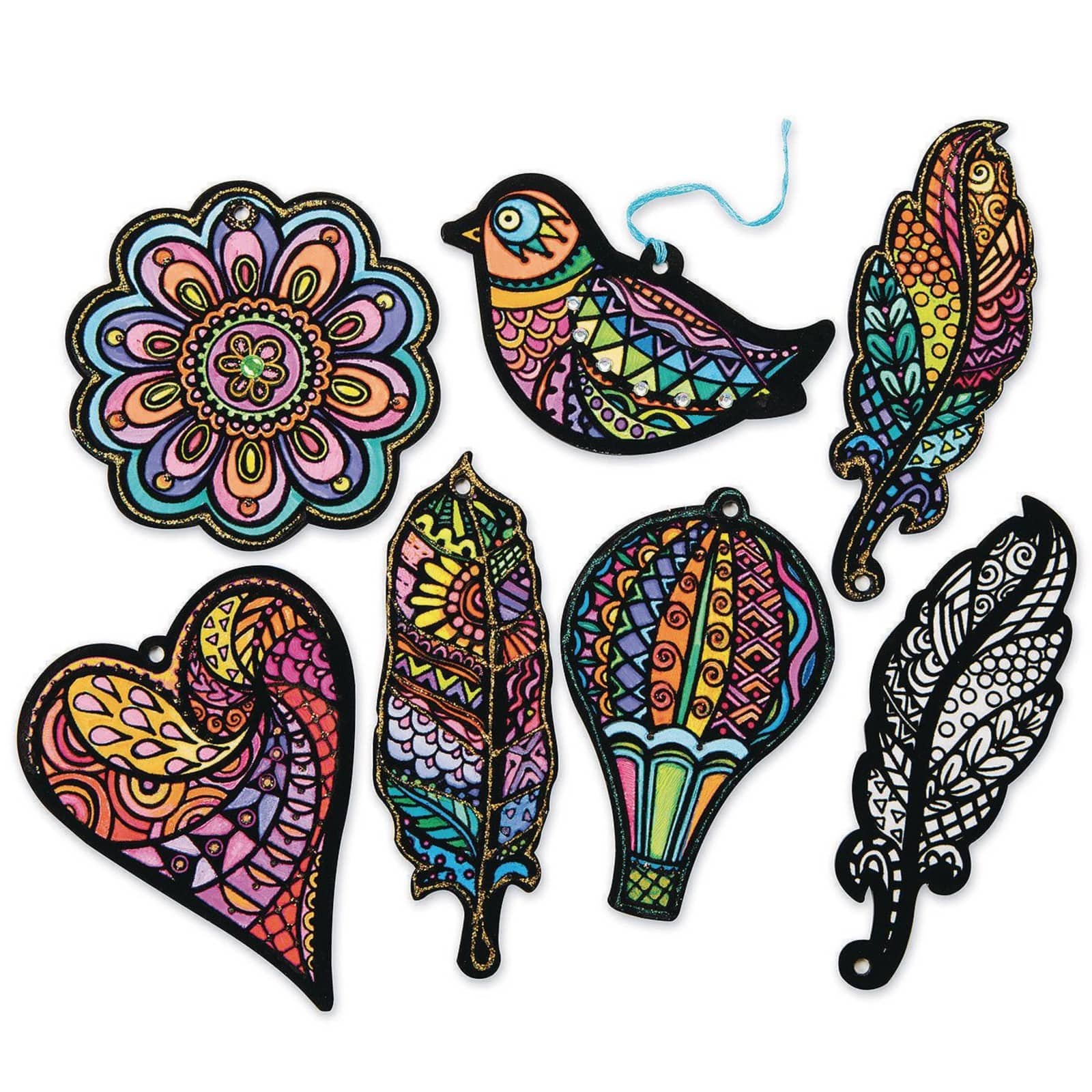 S&S® Worldwide Velvet Art Everyday Ornaments, 24ct.