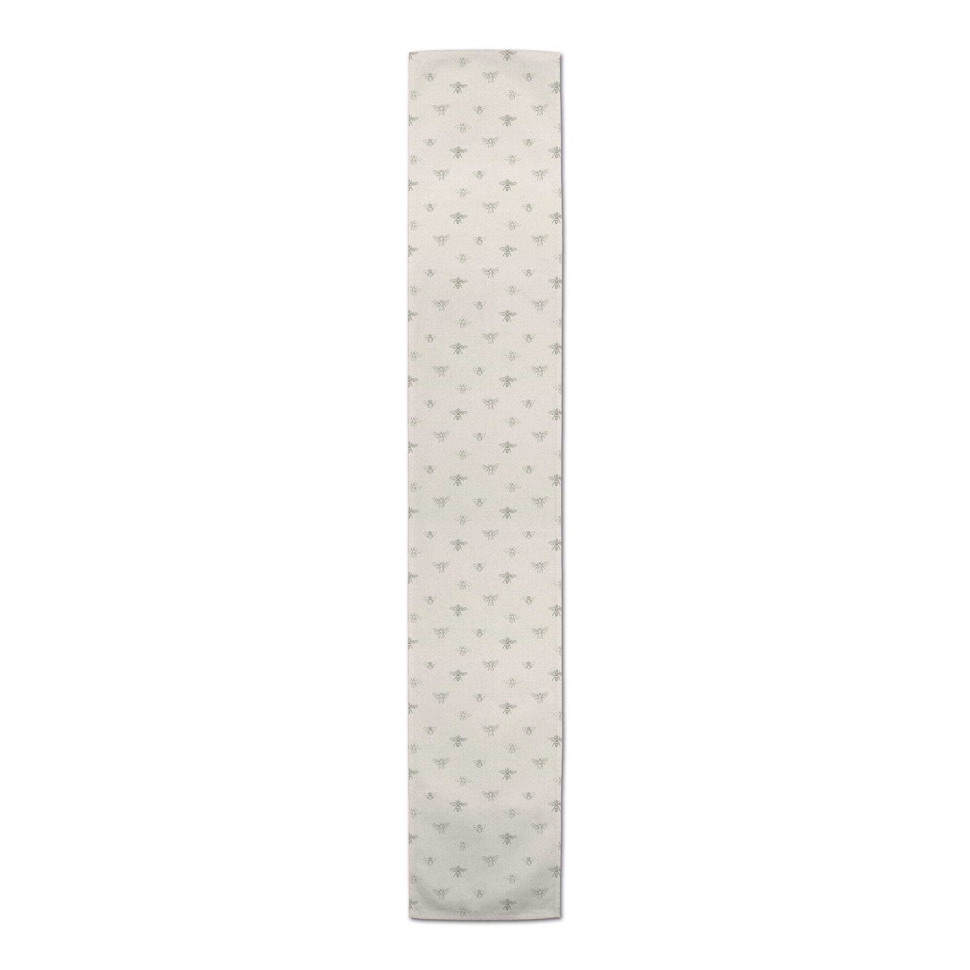 Delicate Bee Pattern Cotton Twill Runner