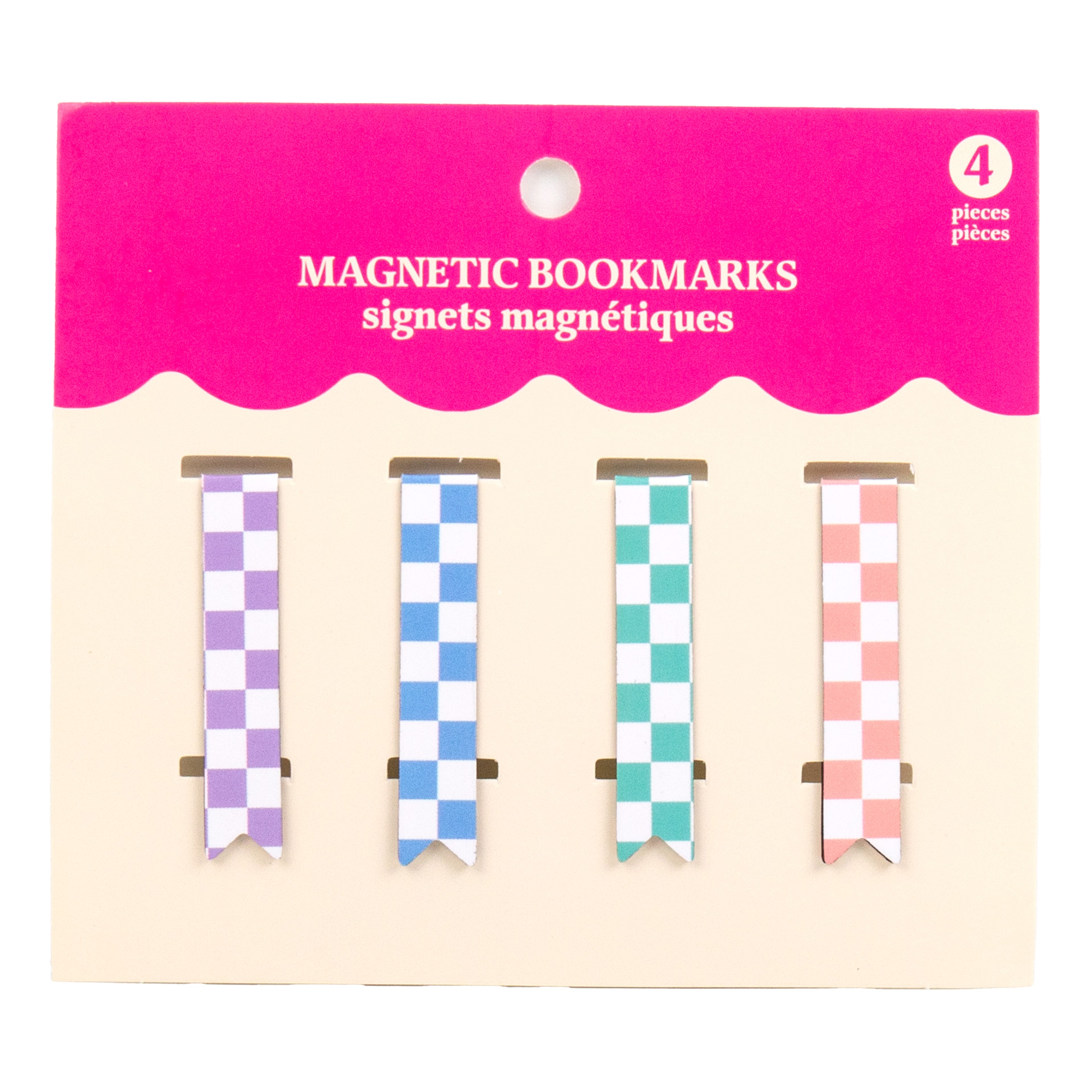 Checkered Magnetic Bookmark Set