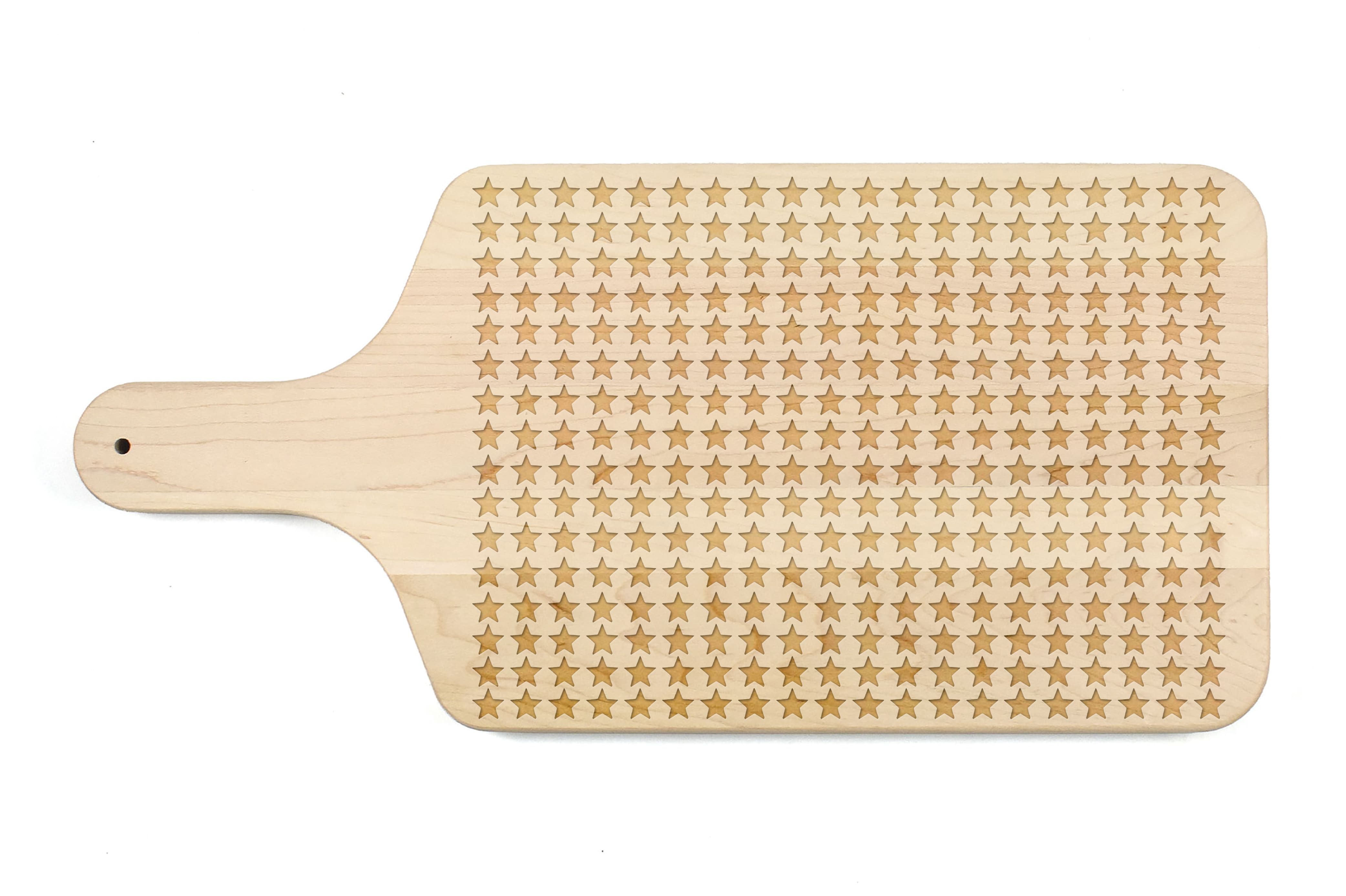 17" All Over Stars Paddle Cutting Board