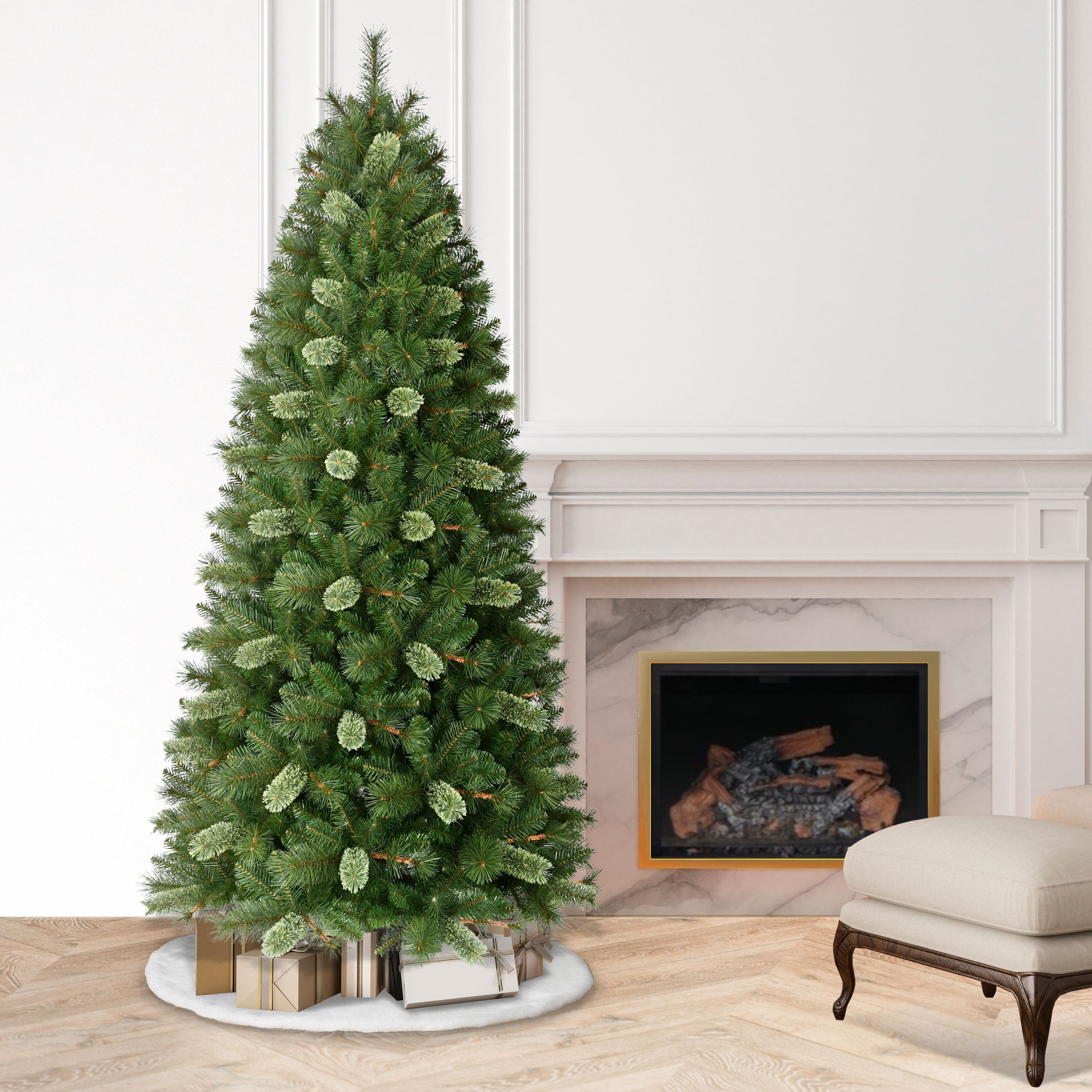 7.5ft. Unlit Slim Teton Pine Artificial Christmas Tree