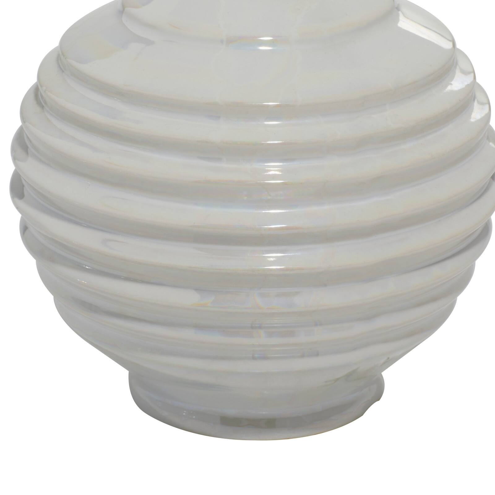 White Stoneware Modern Vase Set