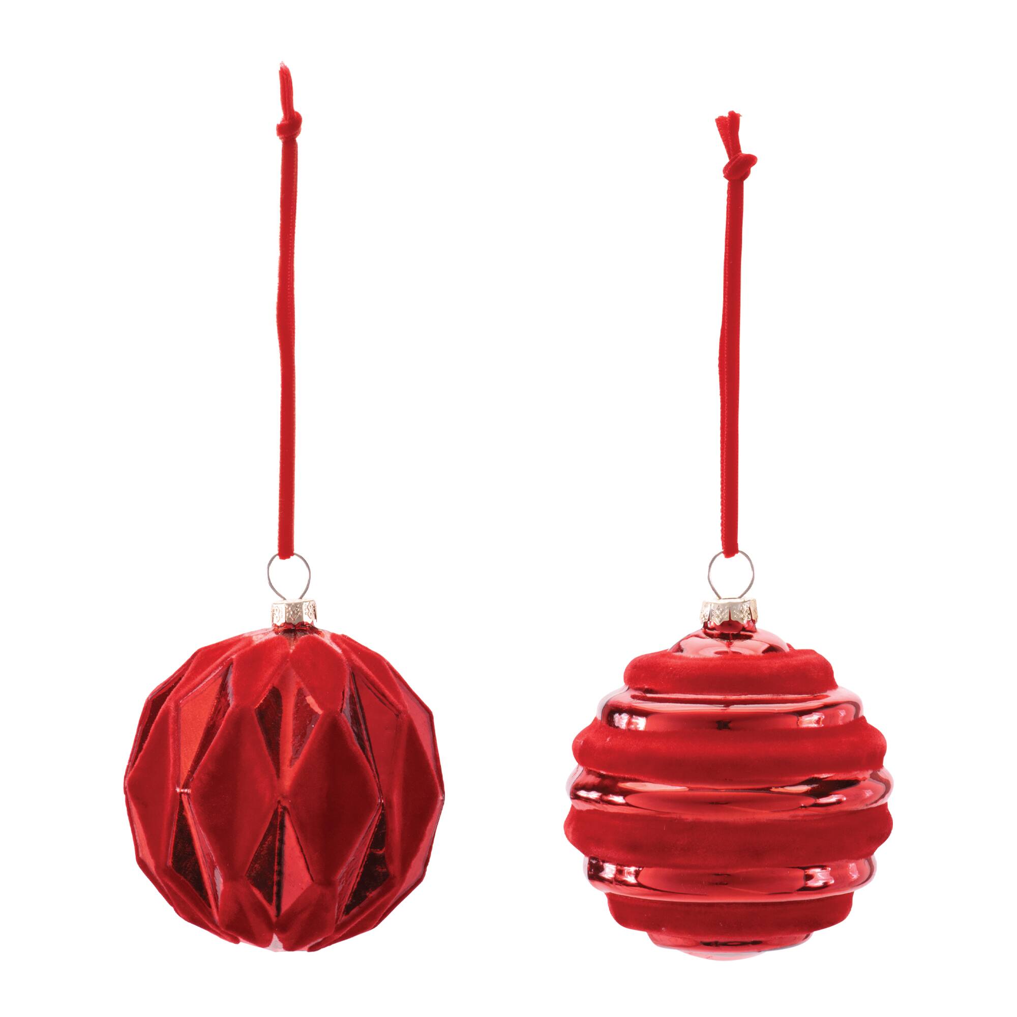 Melrose 3.5" Glass Ball Ornaments Set