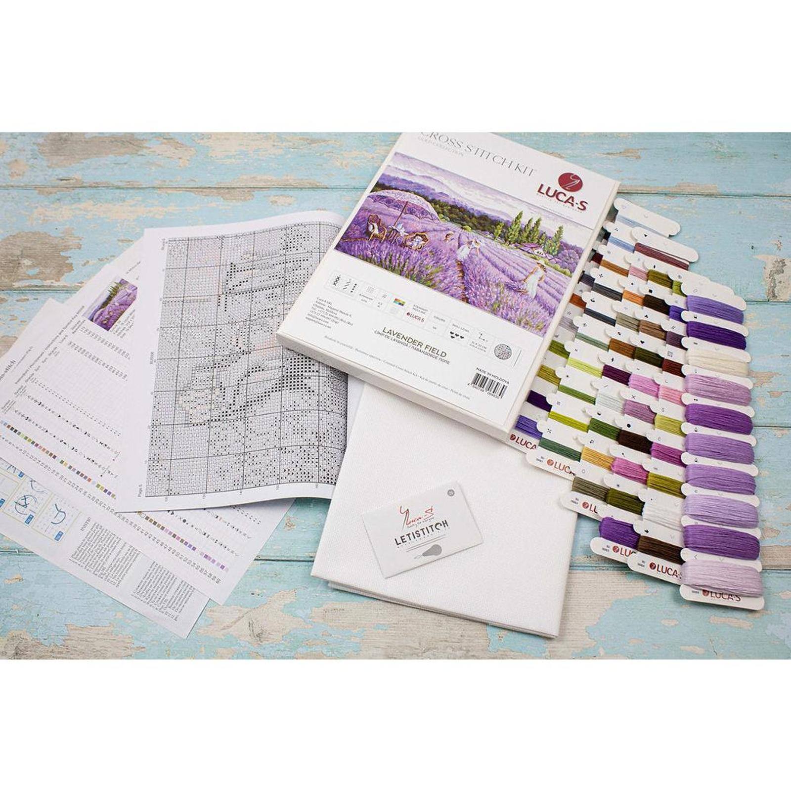 Luca-s Lavender Field Counted Cross Stitch Kit