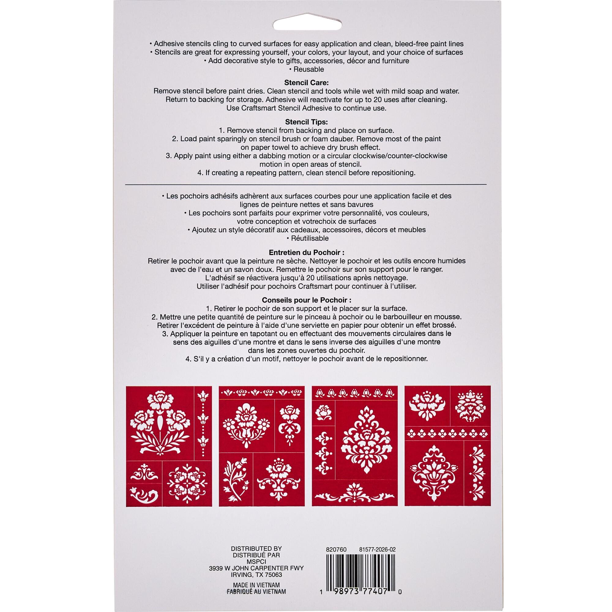 Damask Stencils, 7" x 10" by Craft Smart®