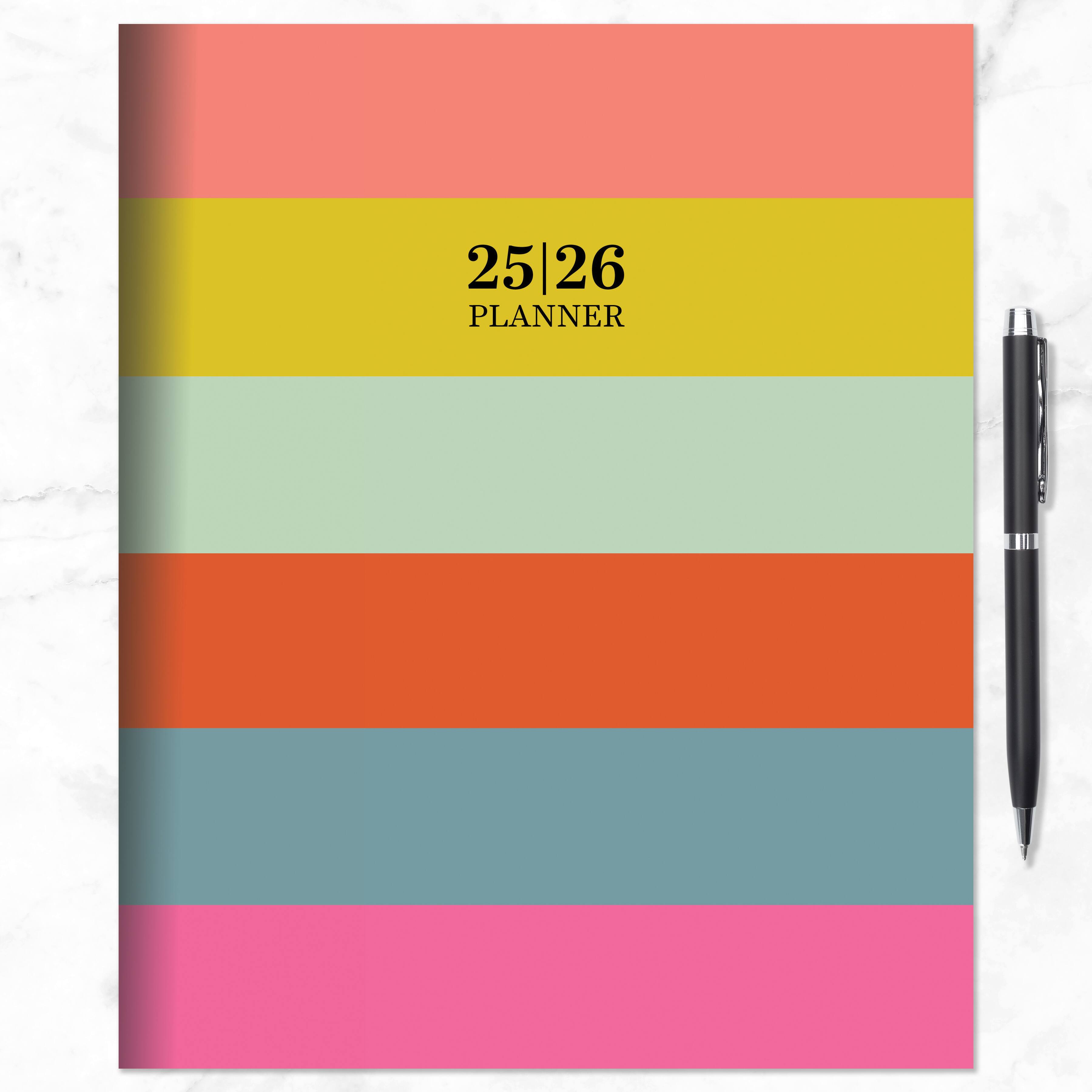 TF Publishing 2025-2026 Super Stripe Large Monthly Planner
