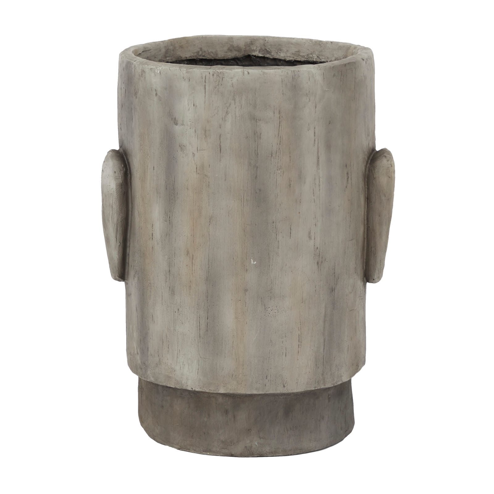 Brown Contemporary Planter, 13" x 14" x 18"