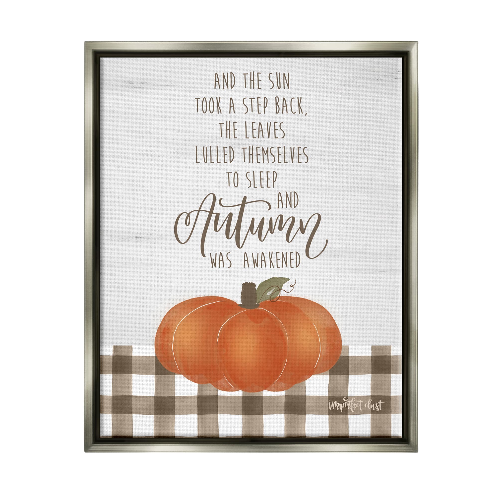 Stupell Industries Autumn Seasonal Phrase Framed Floater Canvas Wall Art