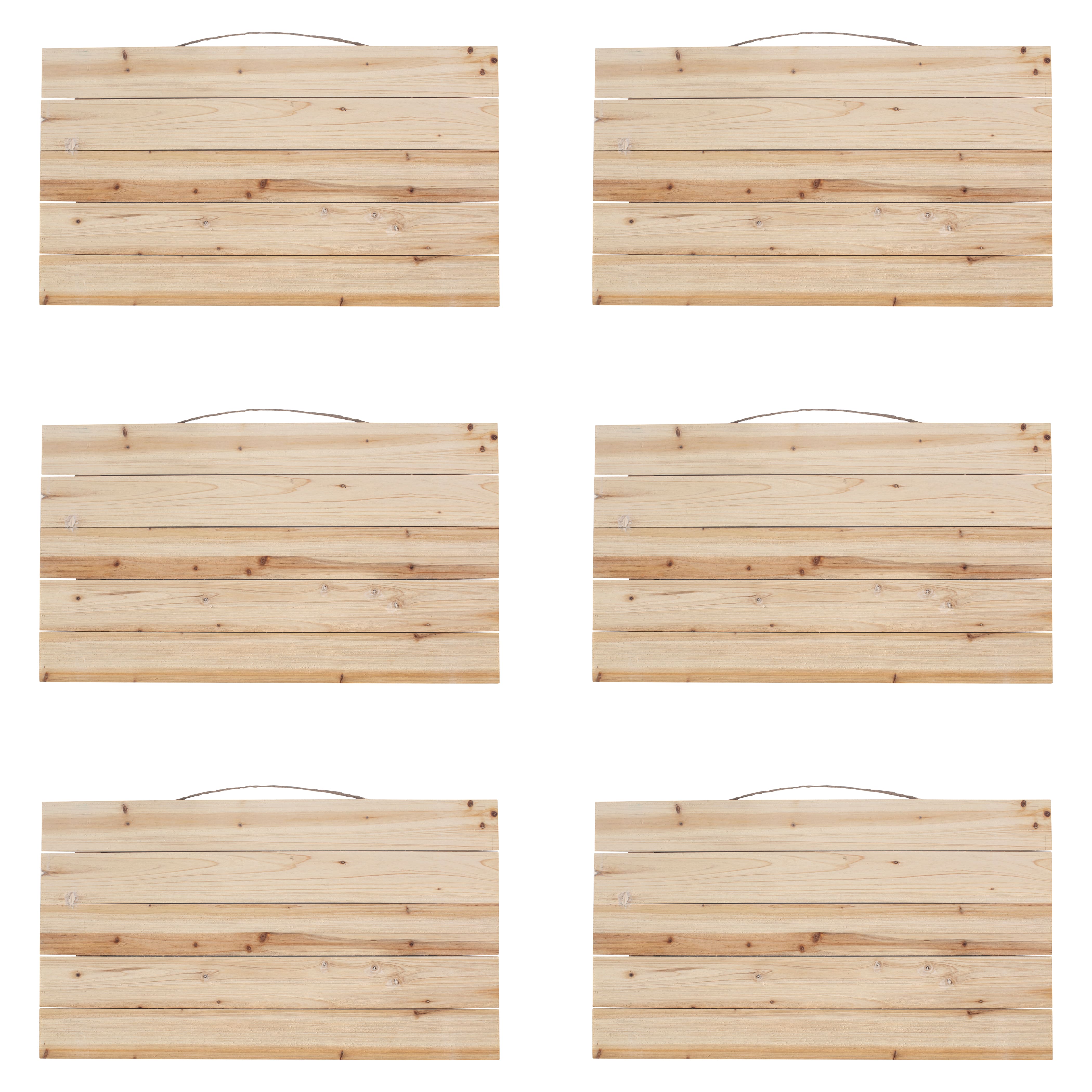 6 Pack: 26" Wood Pallet Rectangle Plaque by Make Market®