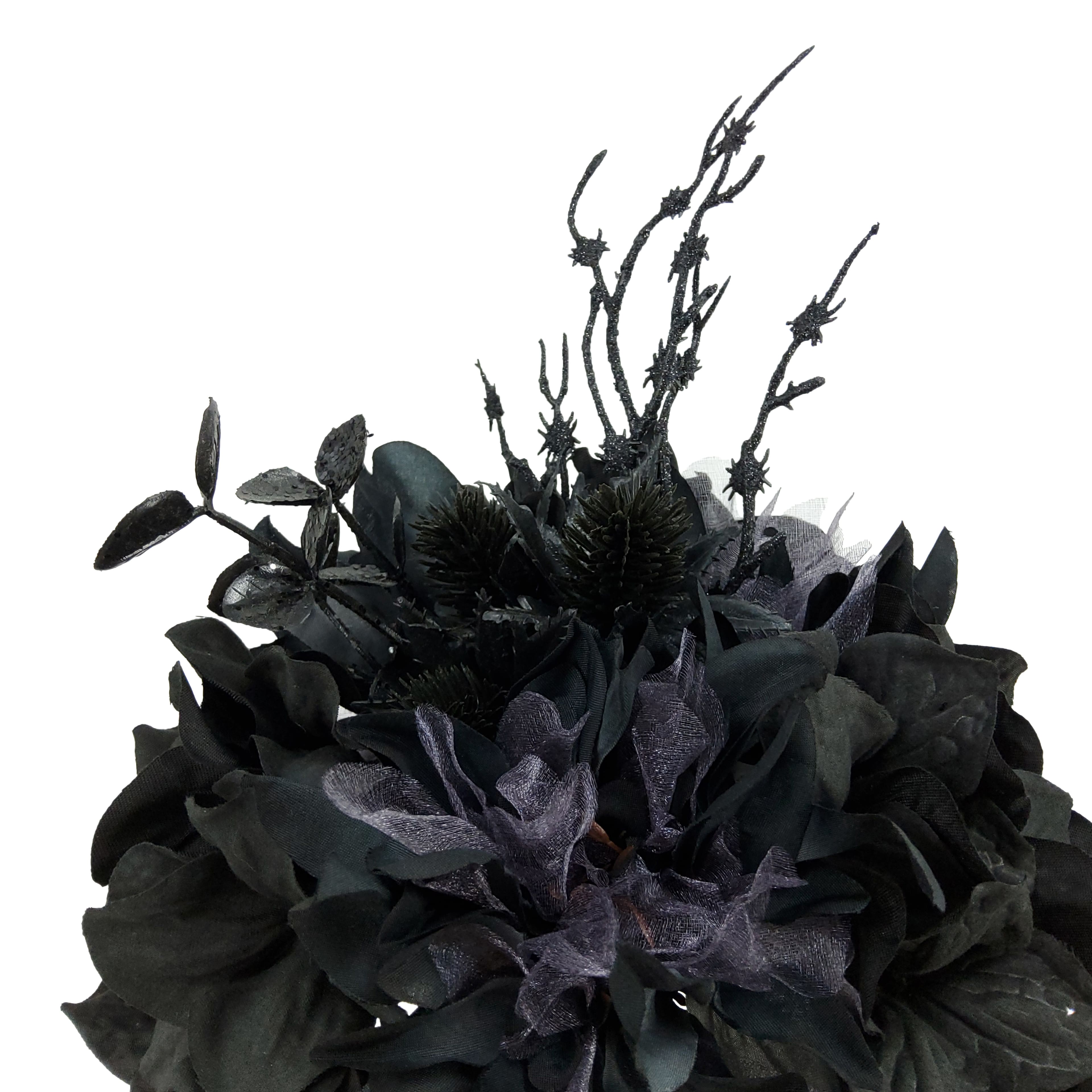 12" Black Hydrangea & Dahlia Mix Bouquet by Ashland®