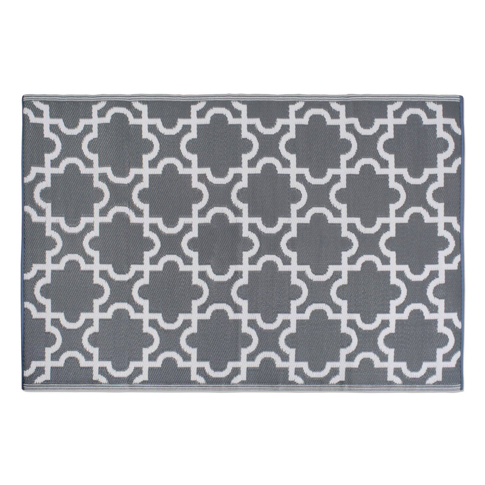 DII® Gray Lattice Outdoor Rug, 4ft. x 6ft.